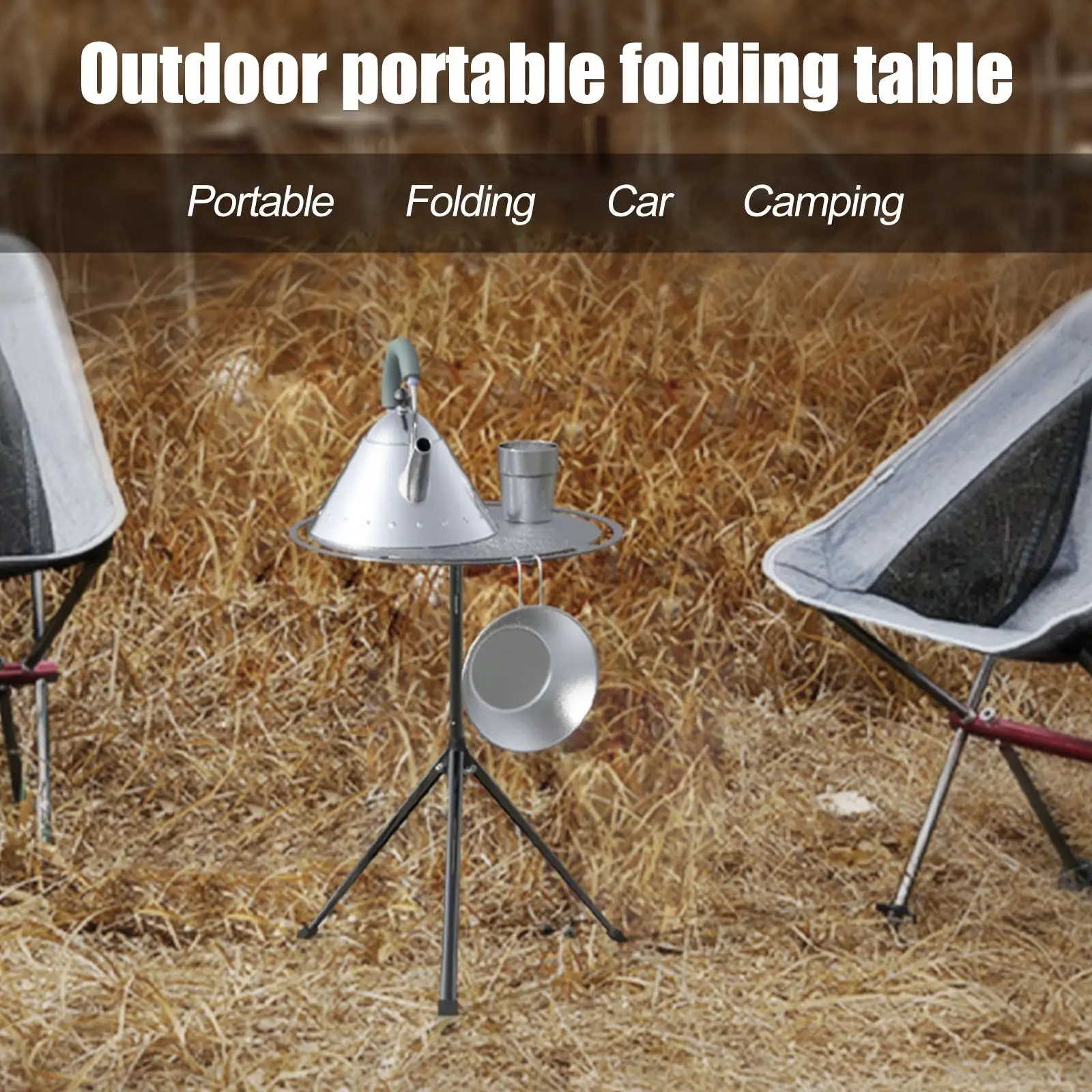 Portable Camping Table with Carry Bag for Camping Hiking Picnic BBQ Tool