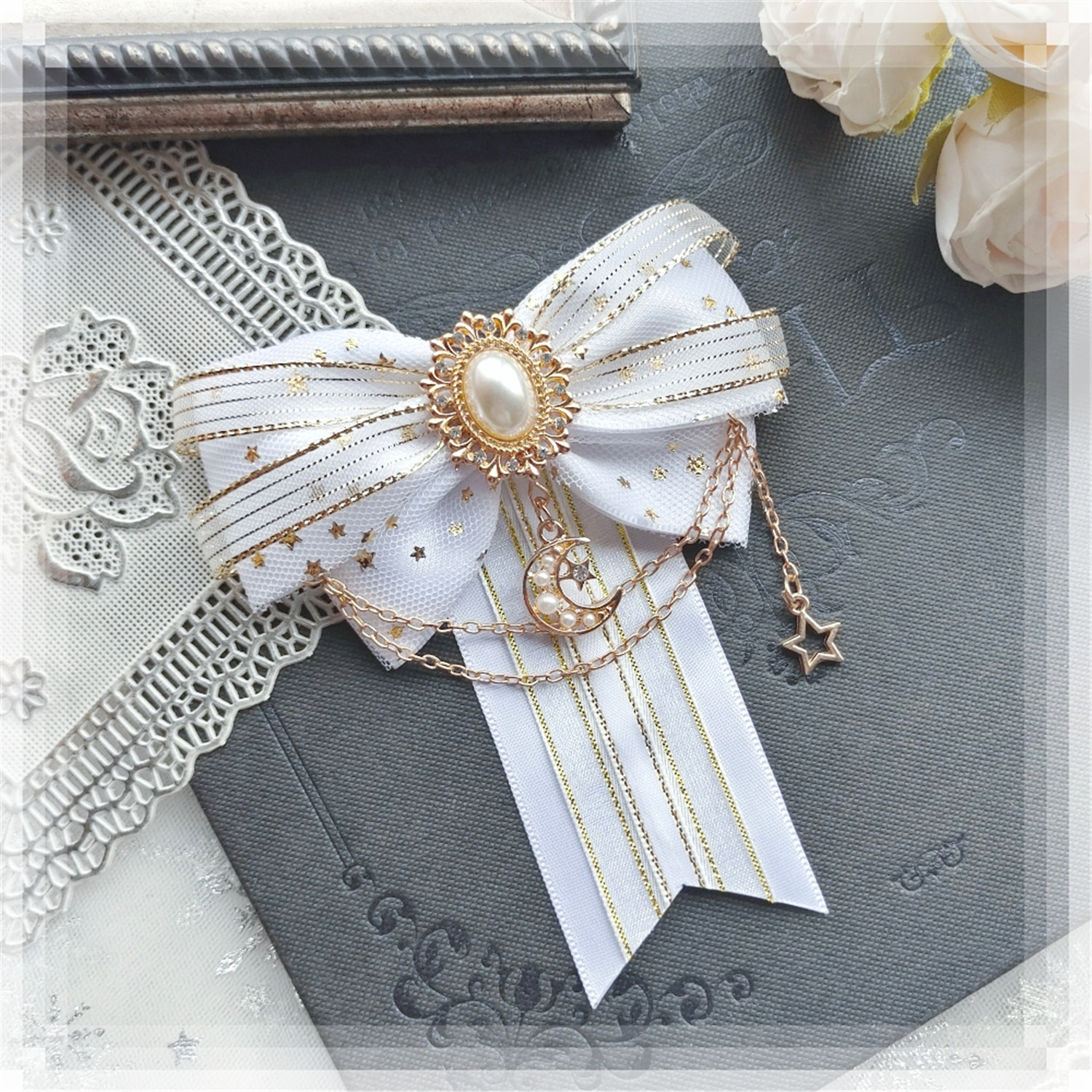 Luxus Frauen Fliege Brosche Original Garn Band Persönlichkeit Quaste Anhänger Mode Lolita Uniform Hemd Fliege Geschenk für Frauen – Detail 5
