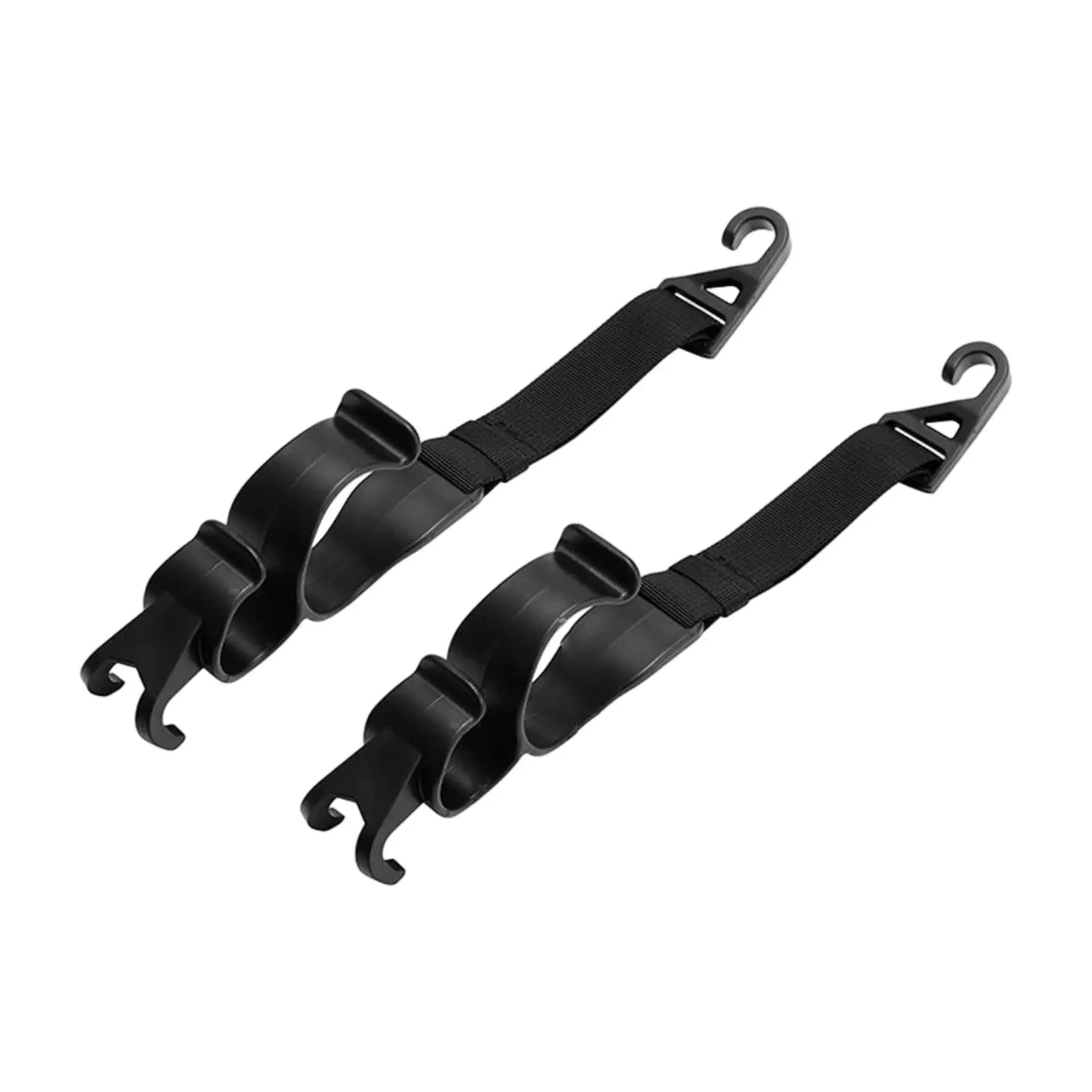 2x Car Seat Headrest Hooks Durable Three hooks for Hats Umbrellas