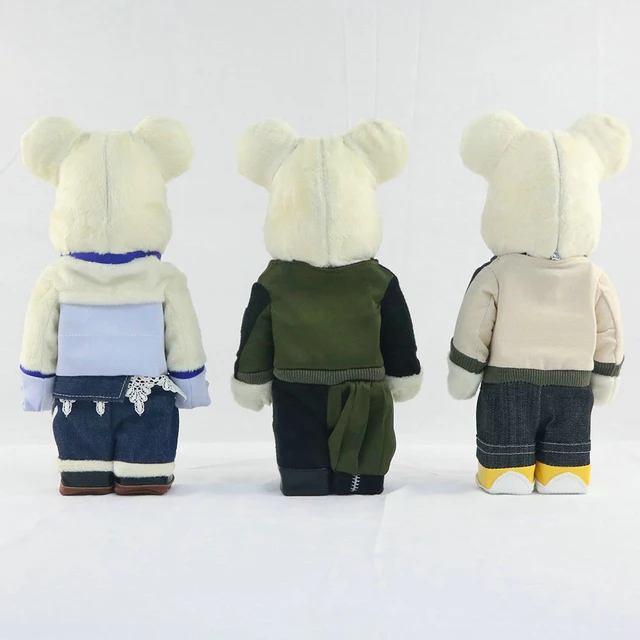 Bearbrick 400% Sacai Wearing Clothes Bear Building Blocks Bear Three  Versions BE@RBRICK 28cm Tide Play Vinyl Doll Doll