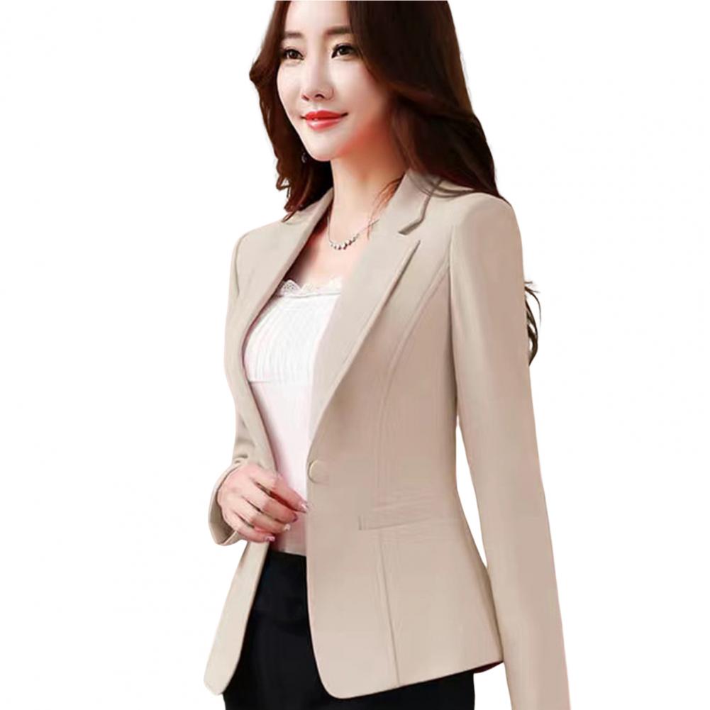 Title 3, Female Korean Casual Short Single Button Blazer...