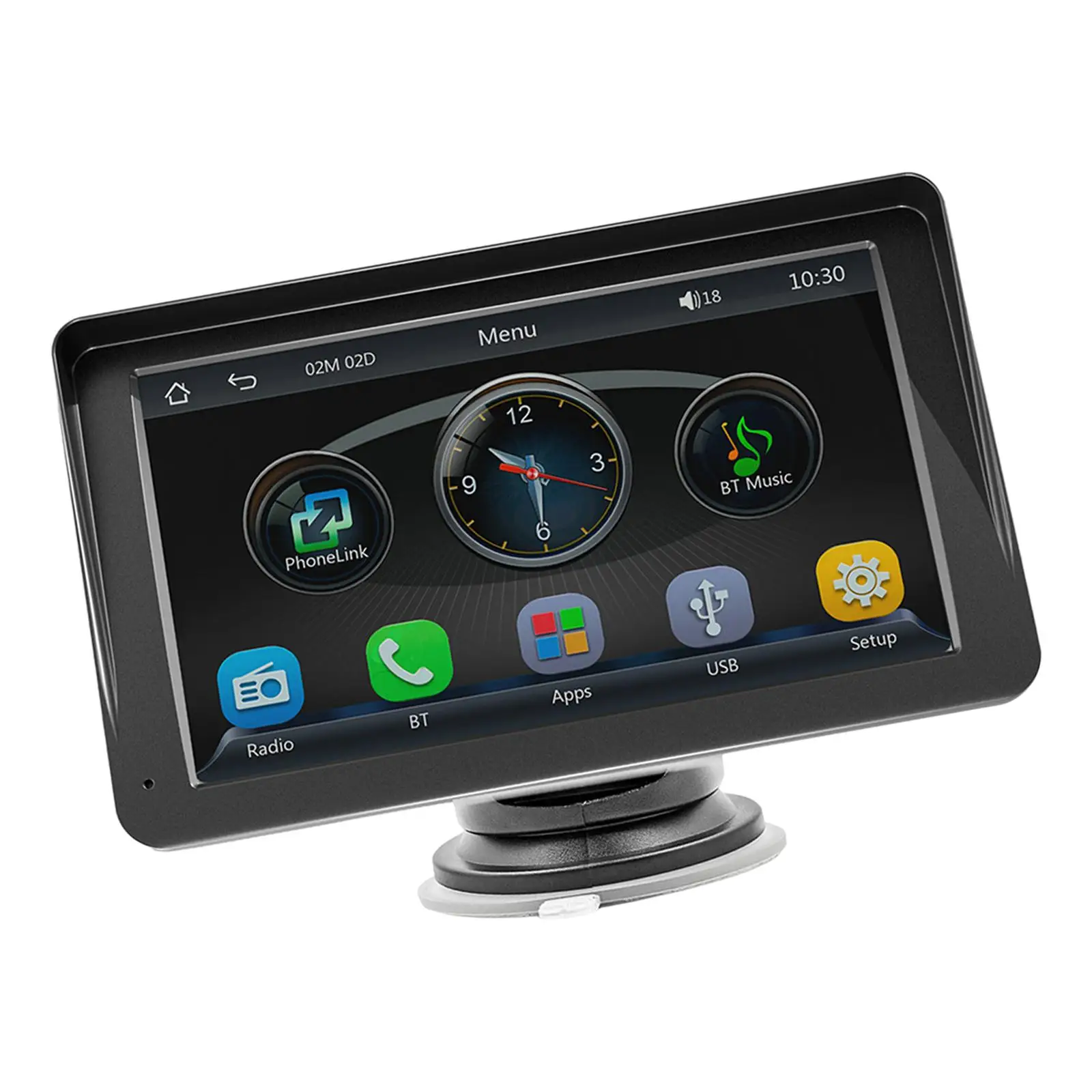 Car Stereo AUX Audio Cable Wired Output Adjustable Angle FM Transmitter Touchscreen Navigation Screen for Most Vehicles