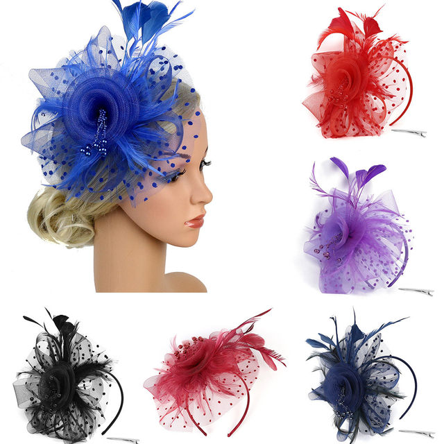 Purple Feather Fascinator , Art Deco selling Hair Clip, Gatsby Style Accesories