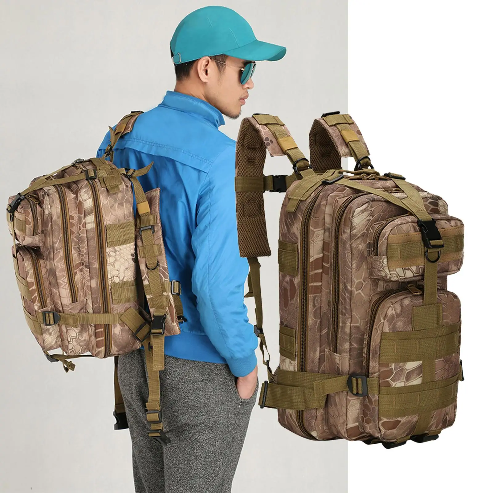 Water Resistance Hiking Backpack Adventure 30L Rucksack for Outdoor Travel