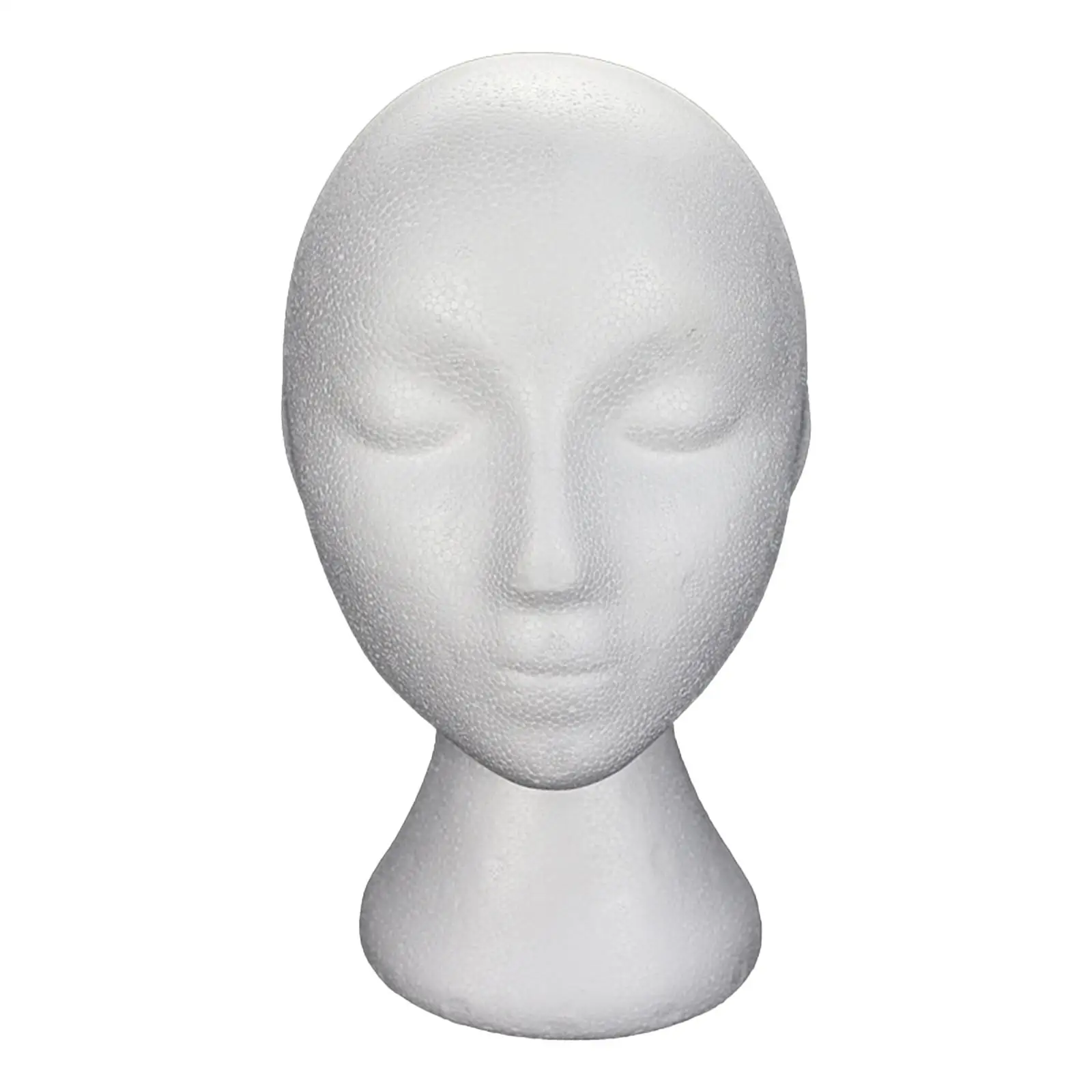 Foam Wig Head Professional White Multi Functional Female Mannequin Manikin Head Hat Display Stand Hat Rack for Salon Home Props