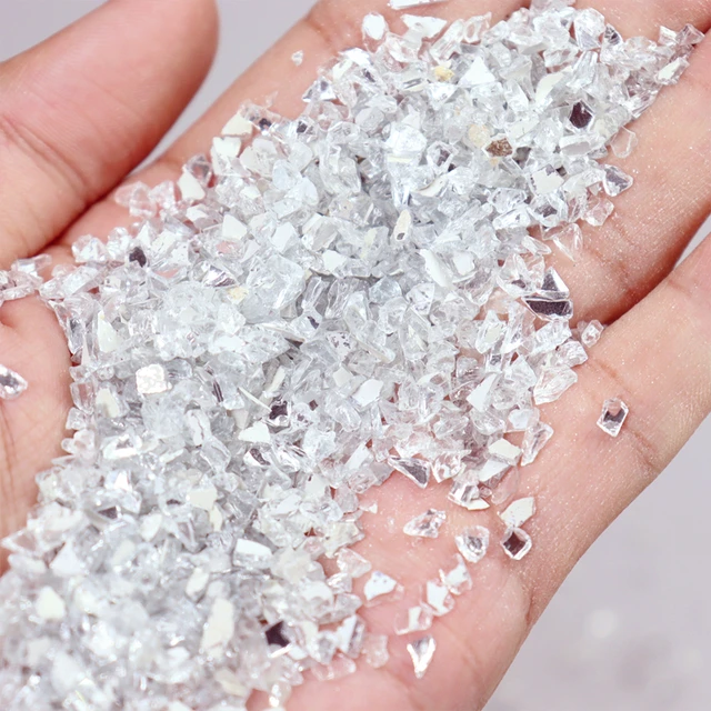 Crushed Glass Glitter for Crafts Resin Art 3-6mm Irregular