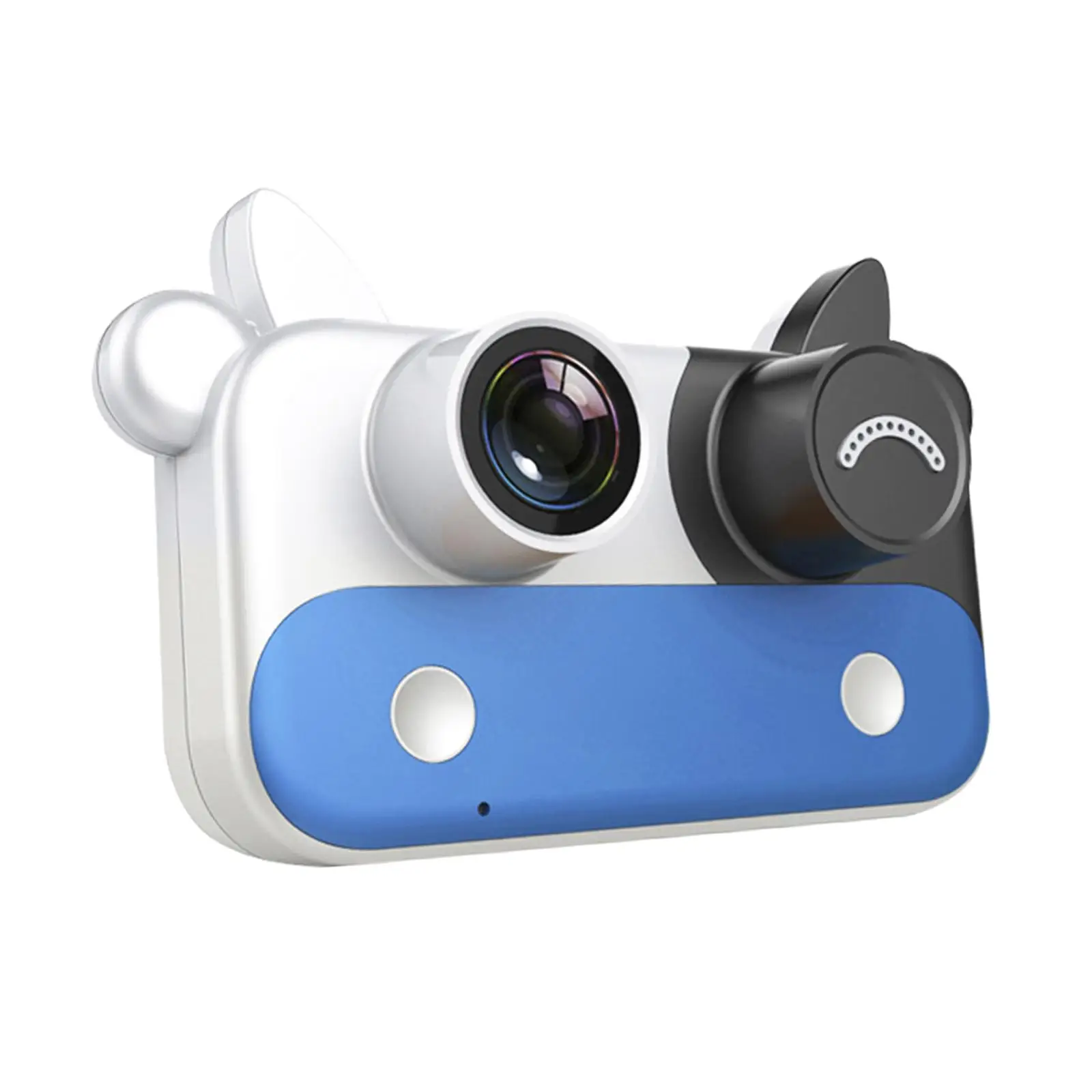 Compact Cow HD Children Camera Front Rear Dual Camera Gift Toys Multiple Functions Camcorder for Game Video New Year Photography