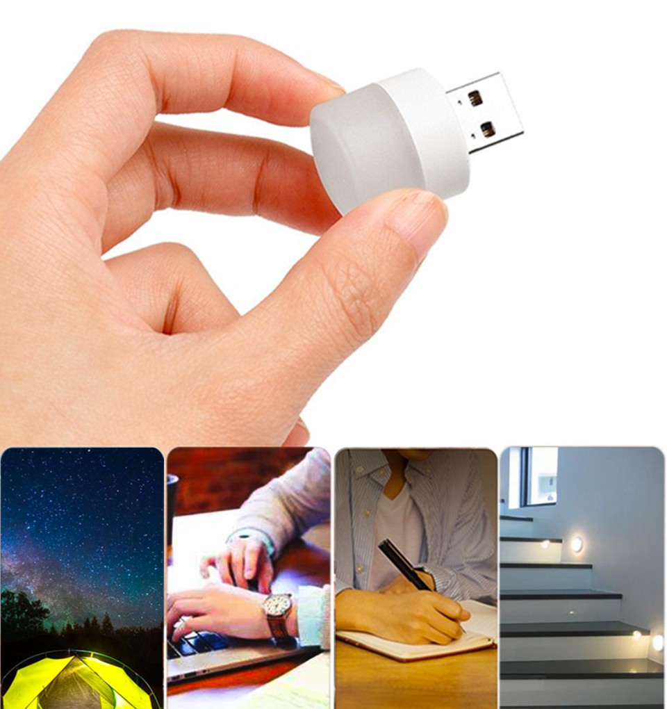 10 pcs RGB USB LED Night Light Super Bright Eye Protection LED Plug Lamp Computer Mobile Power Charging USB Small USB Book Light