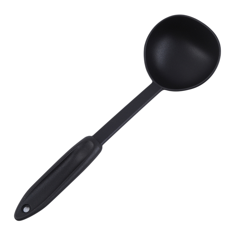 Description Picture 5 of itemHigh Quality Kitchen Soup Spoon Cookware Ladle Plastic Spoon Black Color Cooking Ladle For Serving Soup Utensil Tools Tableware