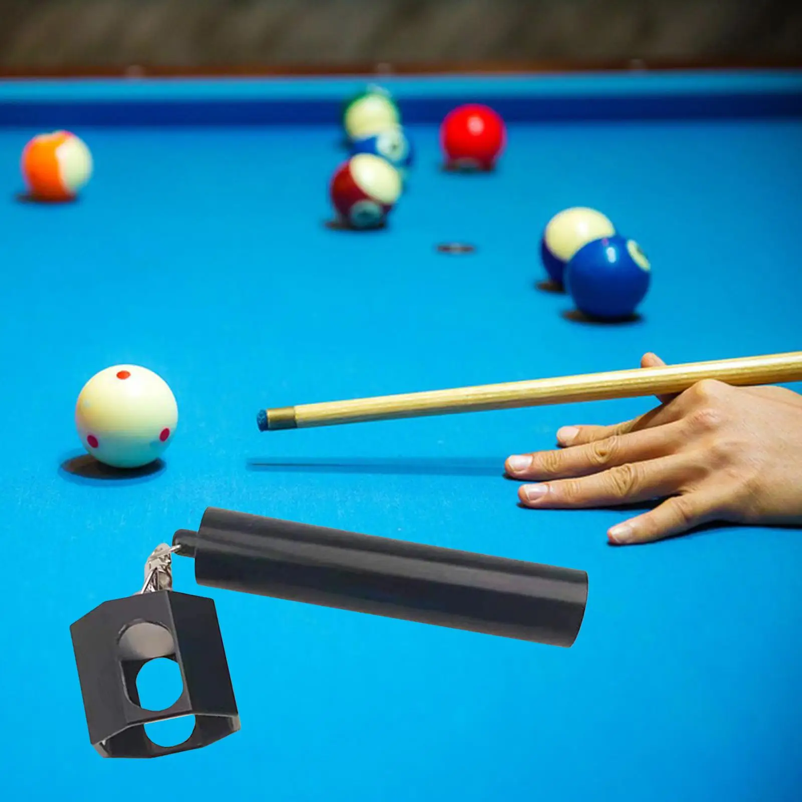 3 in 1 Billiards Snooker Pool Cue Chalk Holder Portable for Billiards Lovers
