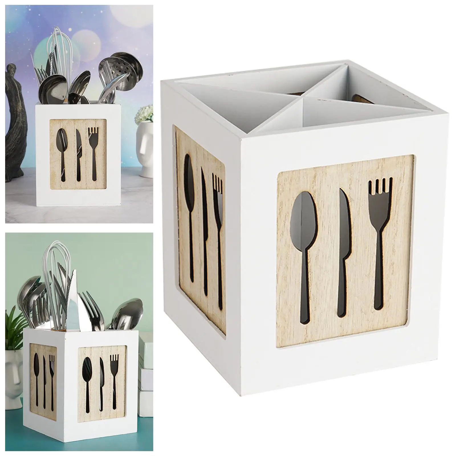Kitchen Cutlery Holder Knife and Fork Container for Kitchen Table Knife