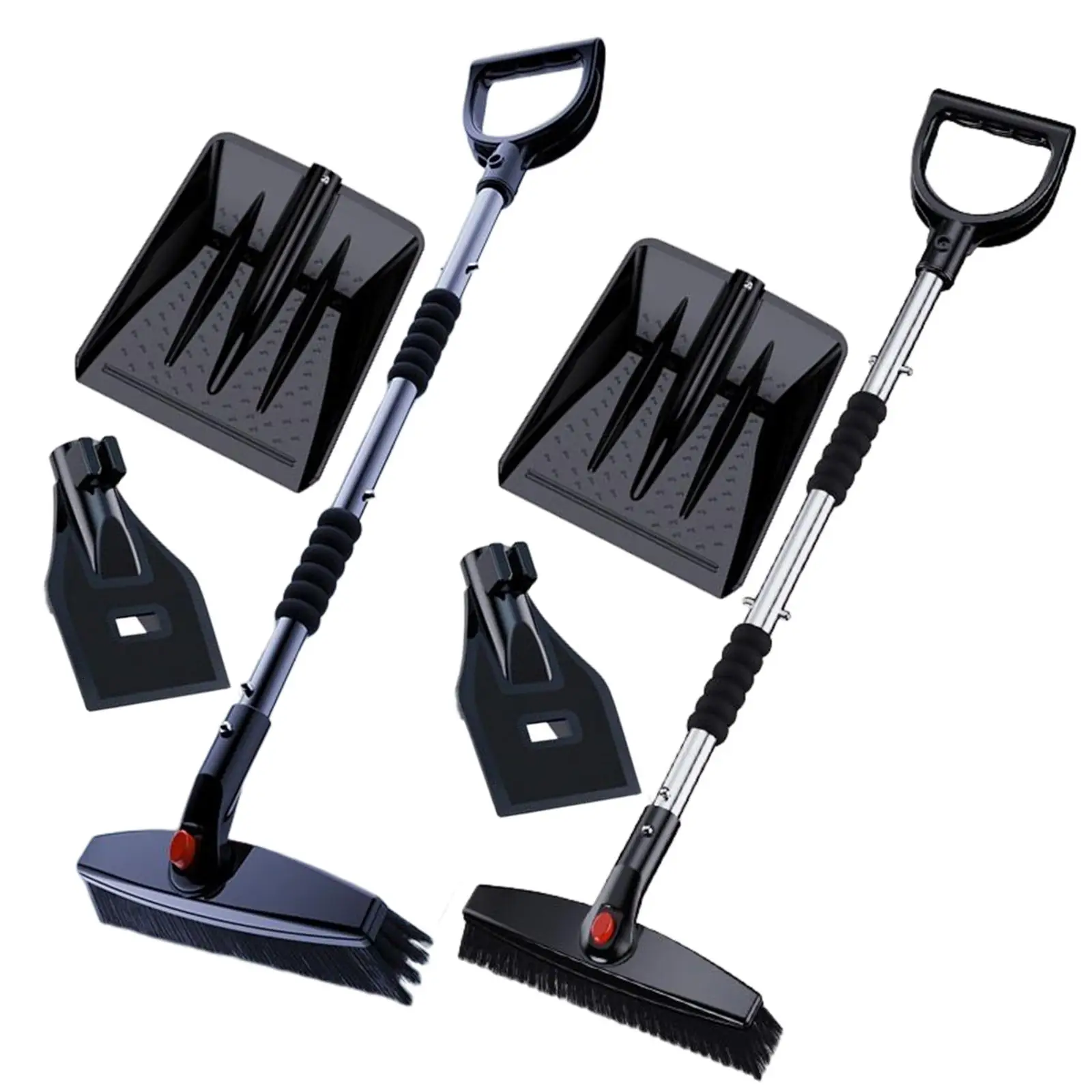 Professional Snow Removal Tool Set Snow Scraper Brush Telescopic Adjustable Car Window Snow Cleaner for Car Auto Truck Vehicles