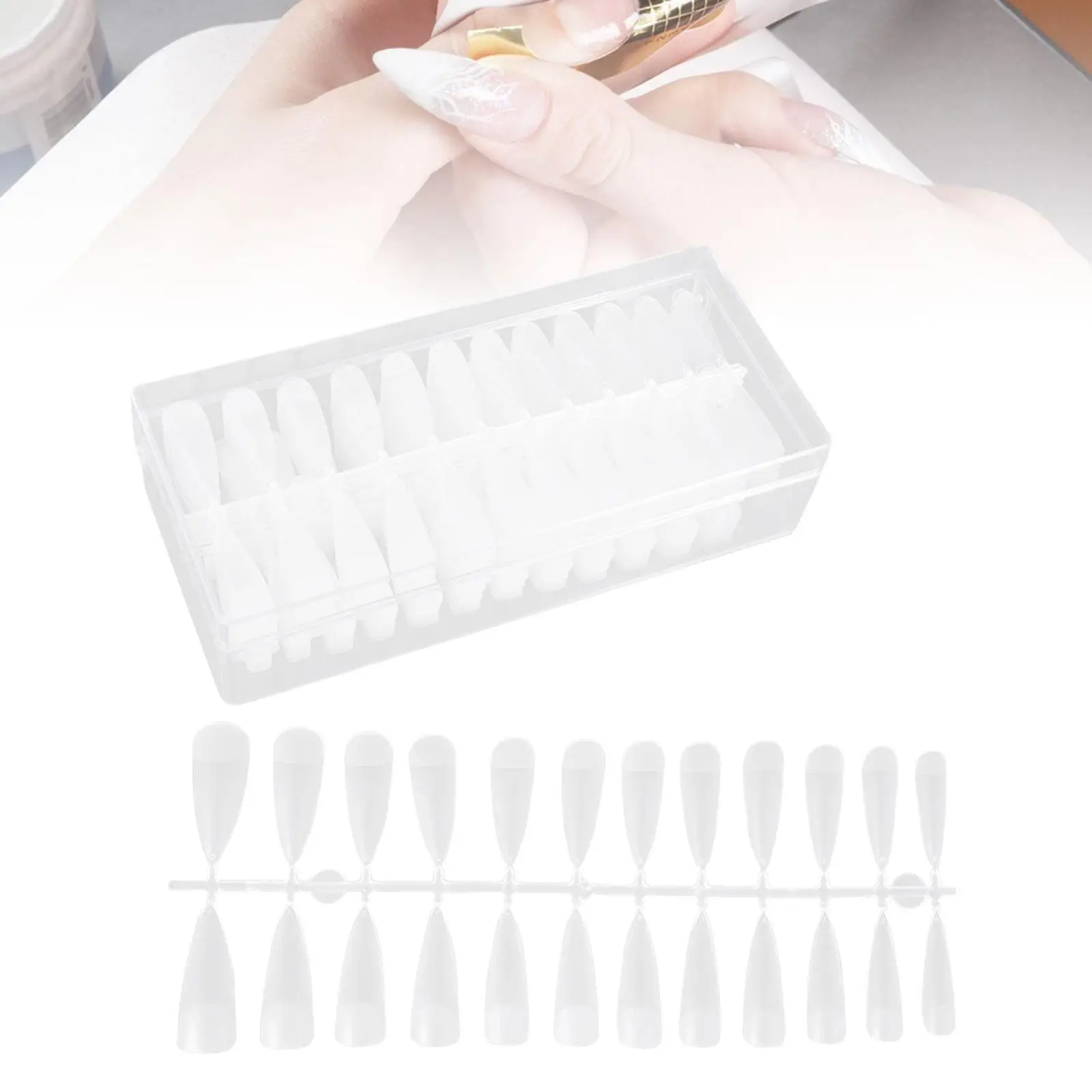 240x Gel Nail Tips 10-12 Sizes Nails Art Clear for Soak Off Nail Extensions Fake Gel Nail Tips Nail Extensions Tips for Home DIY