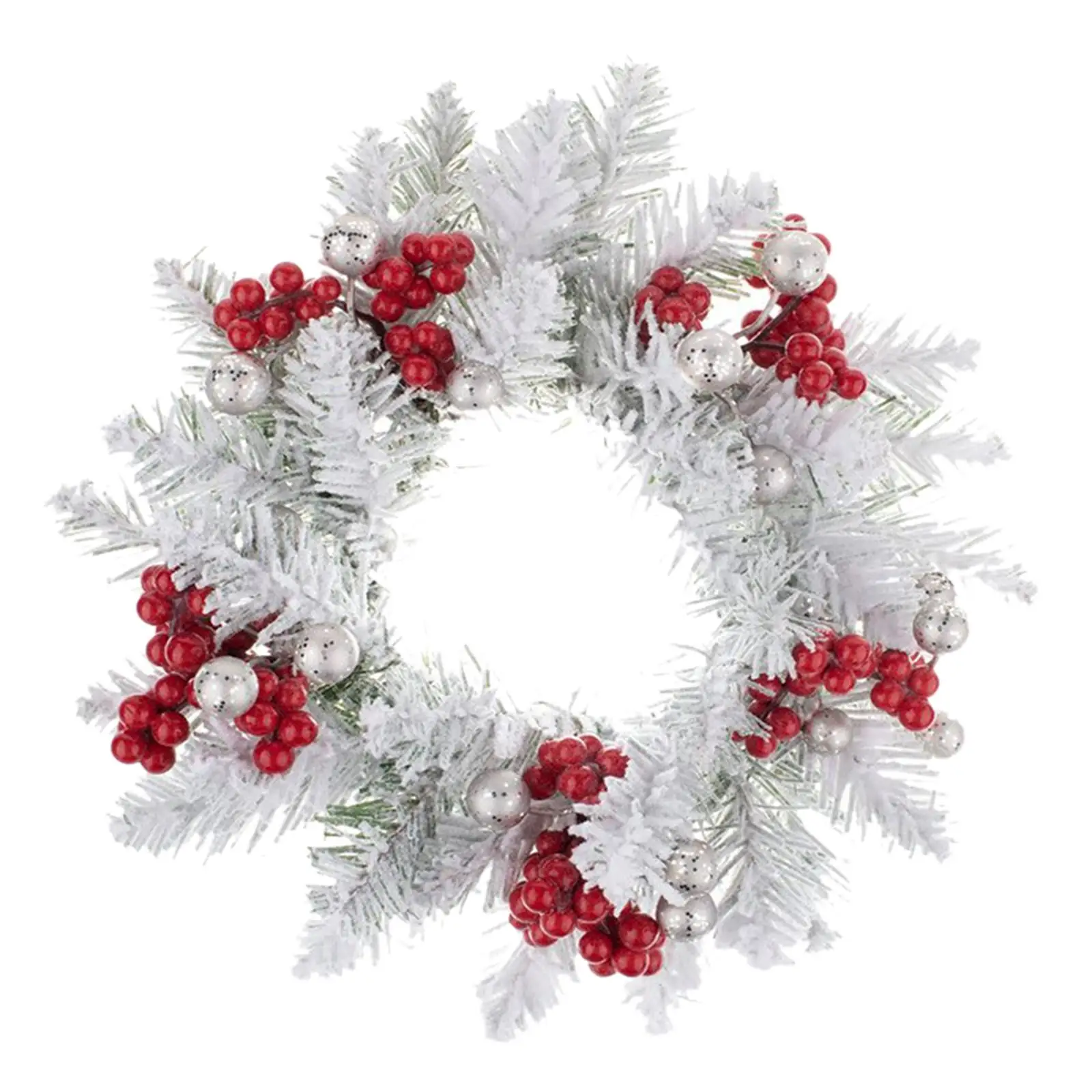 Christmas Candle Wreath Decorative Candles Holder Creative Wreath Garland for Xmas Dining Room Dinner Thanksgiving Wedding