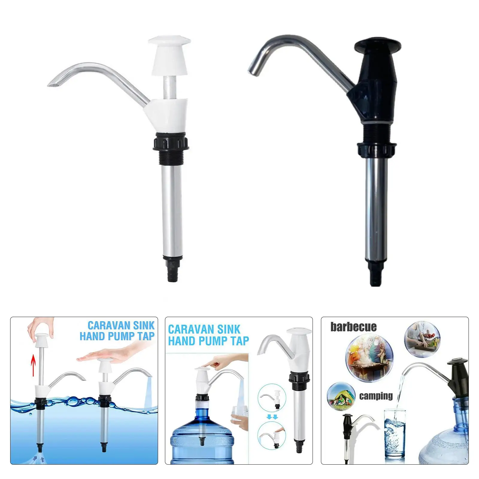 Sink Water Hand Pump Faucet Hand Pump Tap for Camper Trailer RV BBQ Supplies Accessories