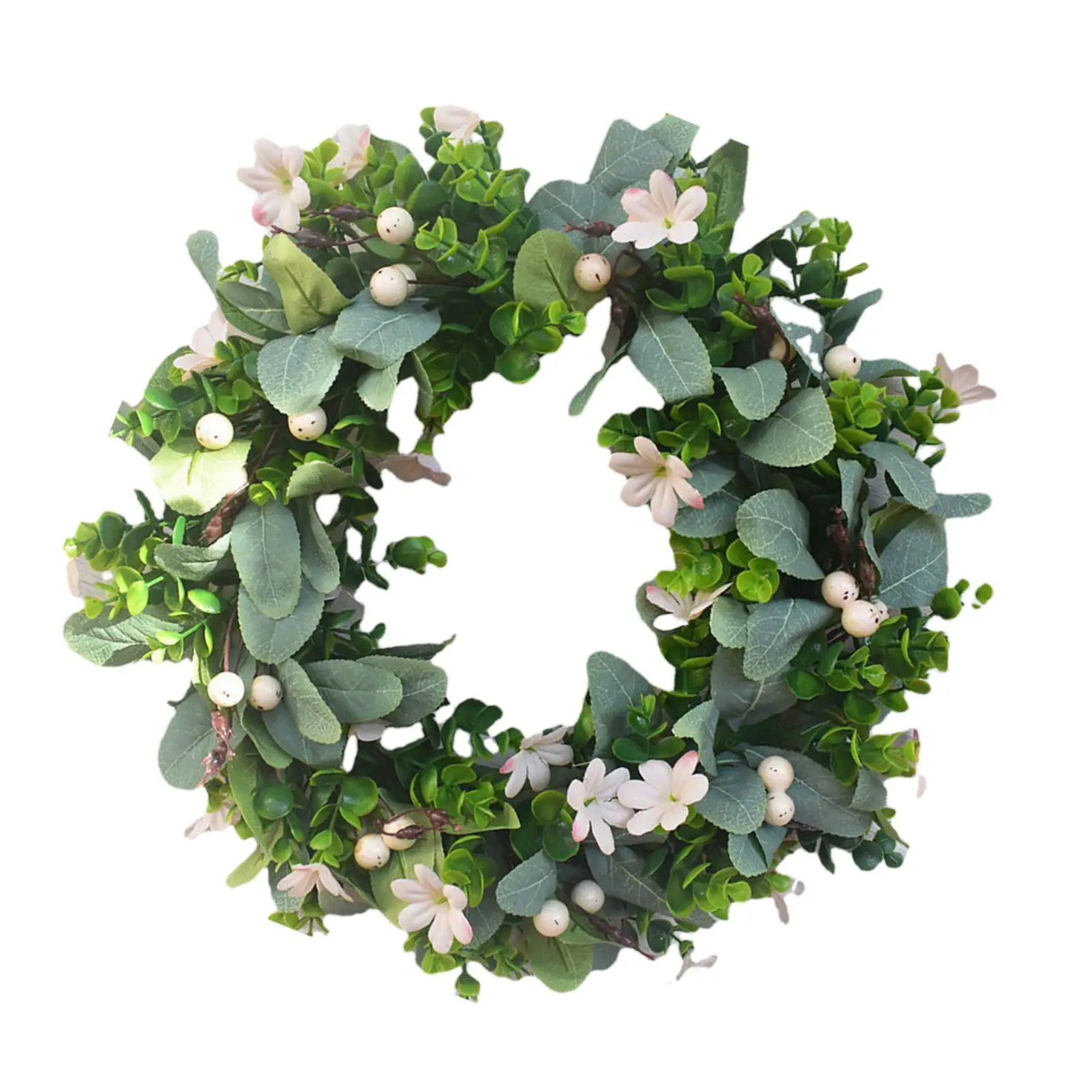 42cm Artificial Wreath Floral Garland Handmade for Hanging Decor