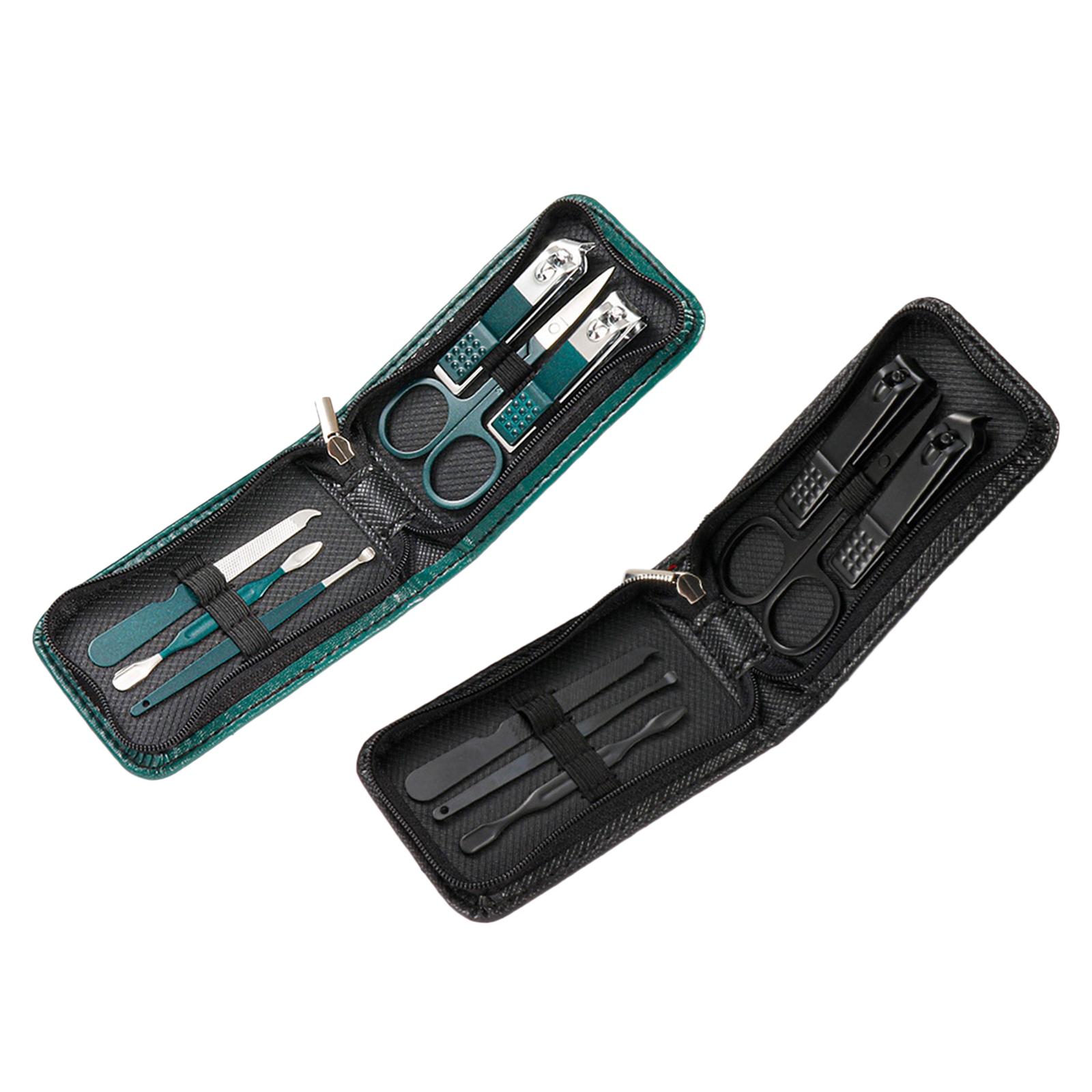 Manicure Manicure Tool Set with PU Leather Case Multipurpose Stainless Steel Heavy Duty Gifts for Women Men Nail Clipper Set