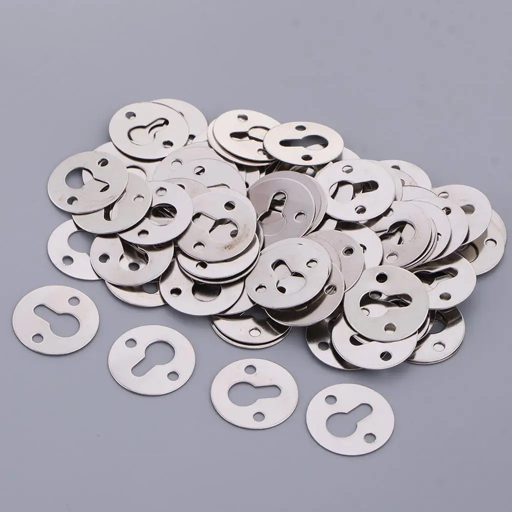 100pcs 23mm Metal Keyhole Hangers Fasteners for Photo Picture Frame Canvas Art Supplies Picture Frame Bracket Corner Brace Plate