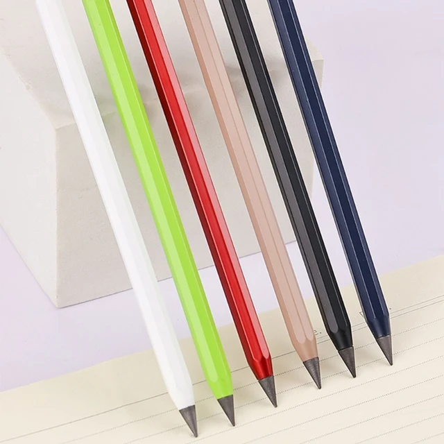 Metal Inkless Pen Aluminium Everlasting Pencil Metallic Erasable Signing  Pen Eternal Pencil Colorful Writing Drawing Pen