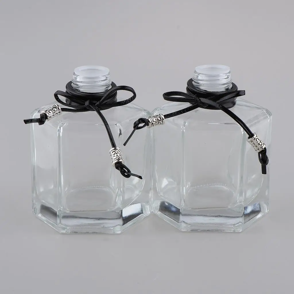 2Pcs 100ml Fragrance Glass Diffuser Bottles for DIY Reed Diffusing Oil 