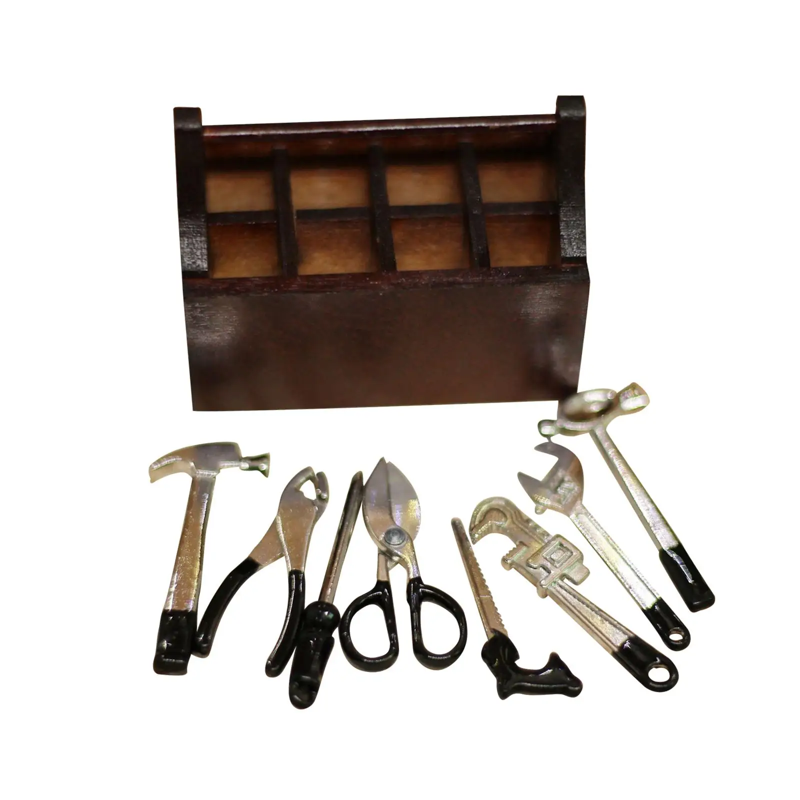 1:12 Scale Dollhouse Repair Tools with Storage Case for DIY Scenes Gifts