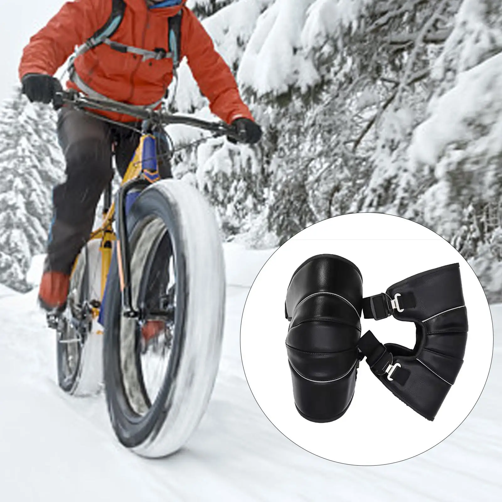 2Pcs Adjustable Winter Knee Pads Leggings Motorcycles Fall Cycling Mountain