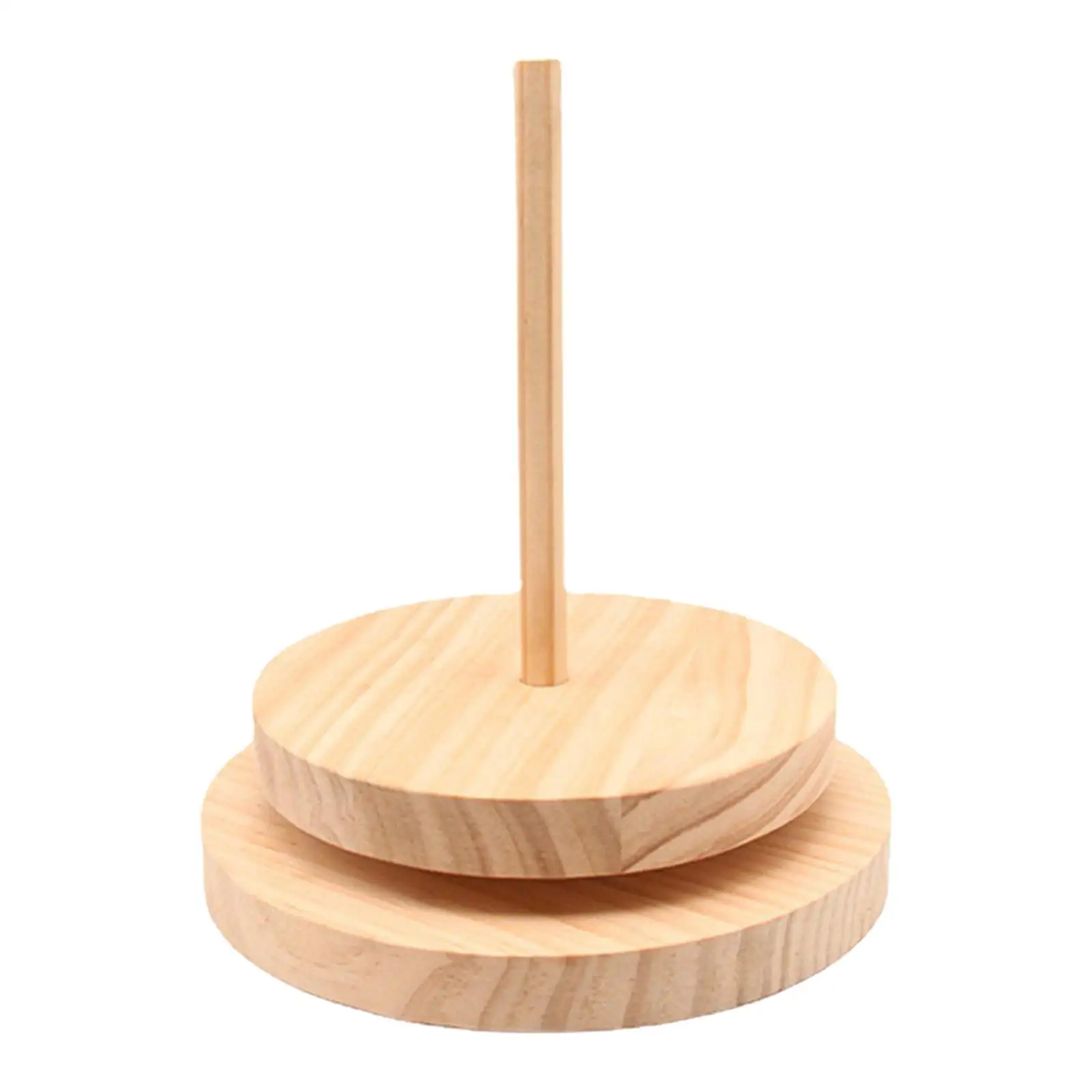 Wooden Yarn Ball Holder Thread Spool Crocheting Sewing Knitting Tools Stand Rope Storage Winder Rotation Spinning