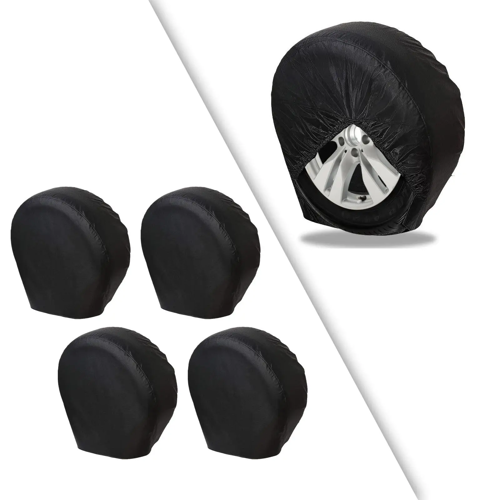 4Pcs Wheel Cover Protective Cover Tire Wheel Protector for Camper Car SUV