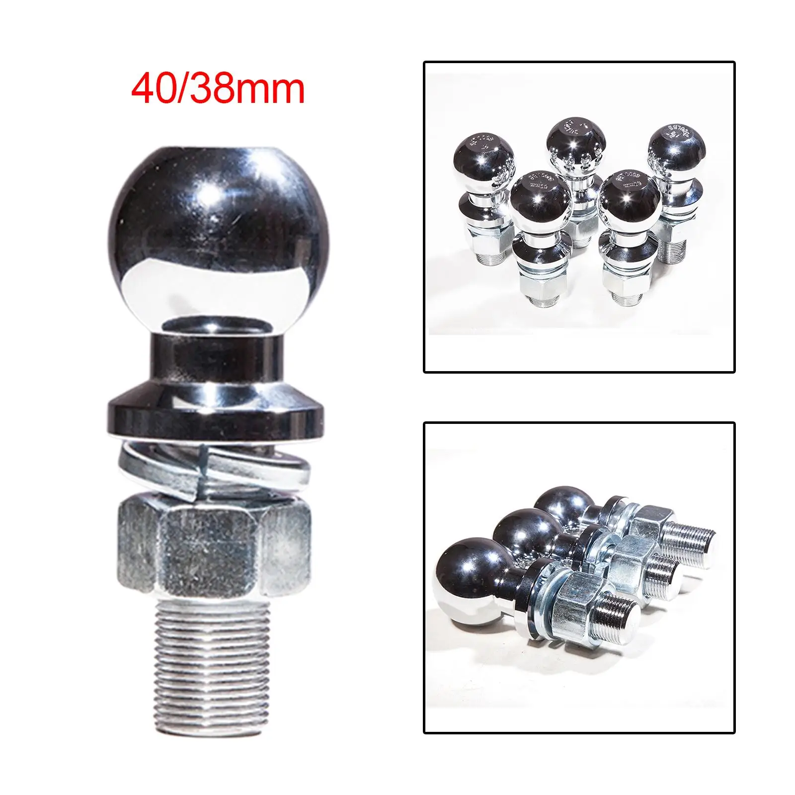 Trailer Hitch Ball 2 inch Spare Parts Portable Durable Accessory Trailer Connector Ball Head for Vehicle Yacht RV
