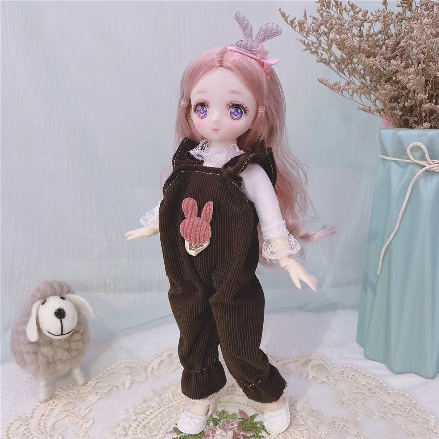 1/6 Kawaii Doll 30cm Cute Blyth Doll Joint Body Fashion BJD Dolls Toys with Dress Shoes Wig Make Up Gifts for Girl pullip