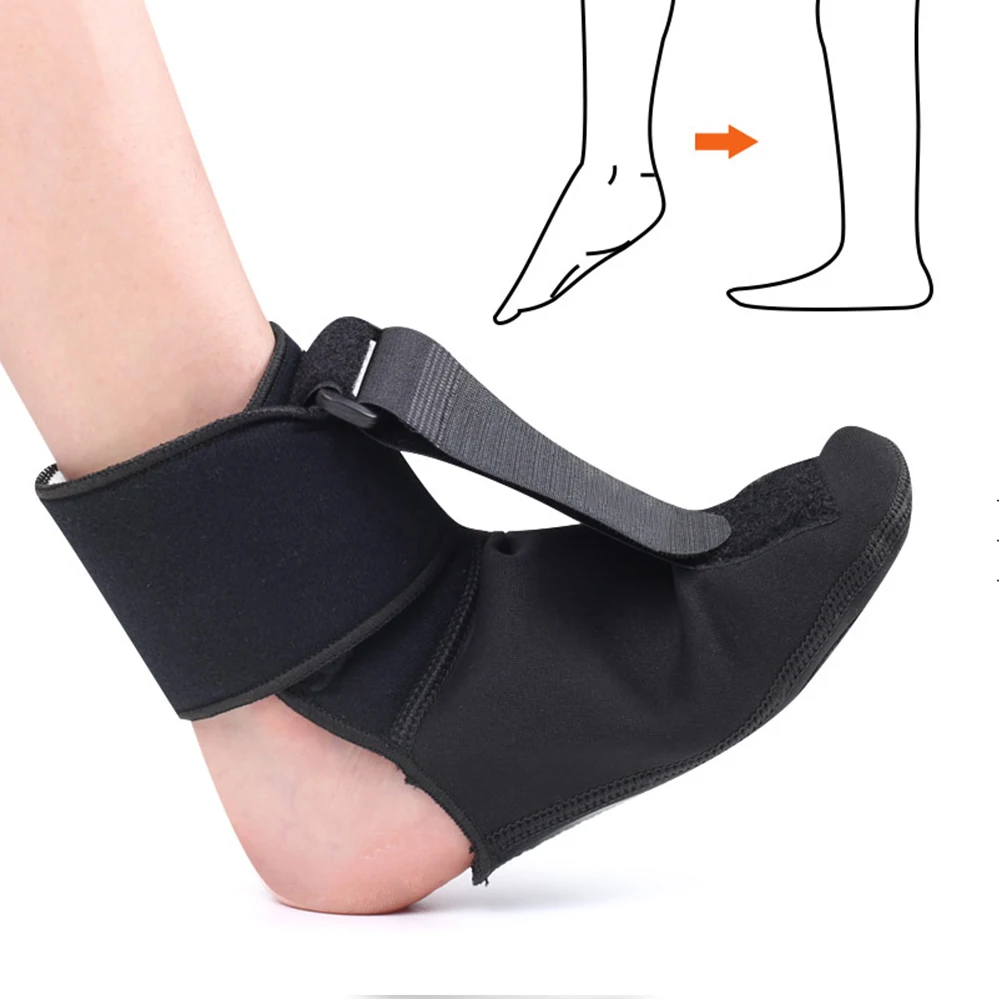 Kompressions-Plantarfasziitis-Nachtschienen-Socke, orthopädische Fußstütze mit Dorsalstropfen, weiche Dehnungs-Stiefelschienen für Füße – Detail 2