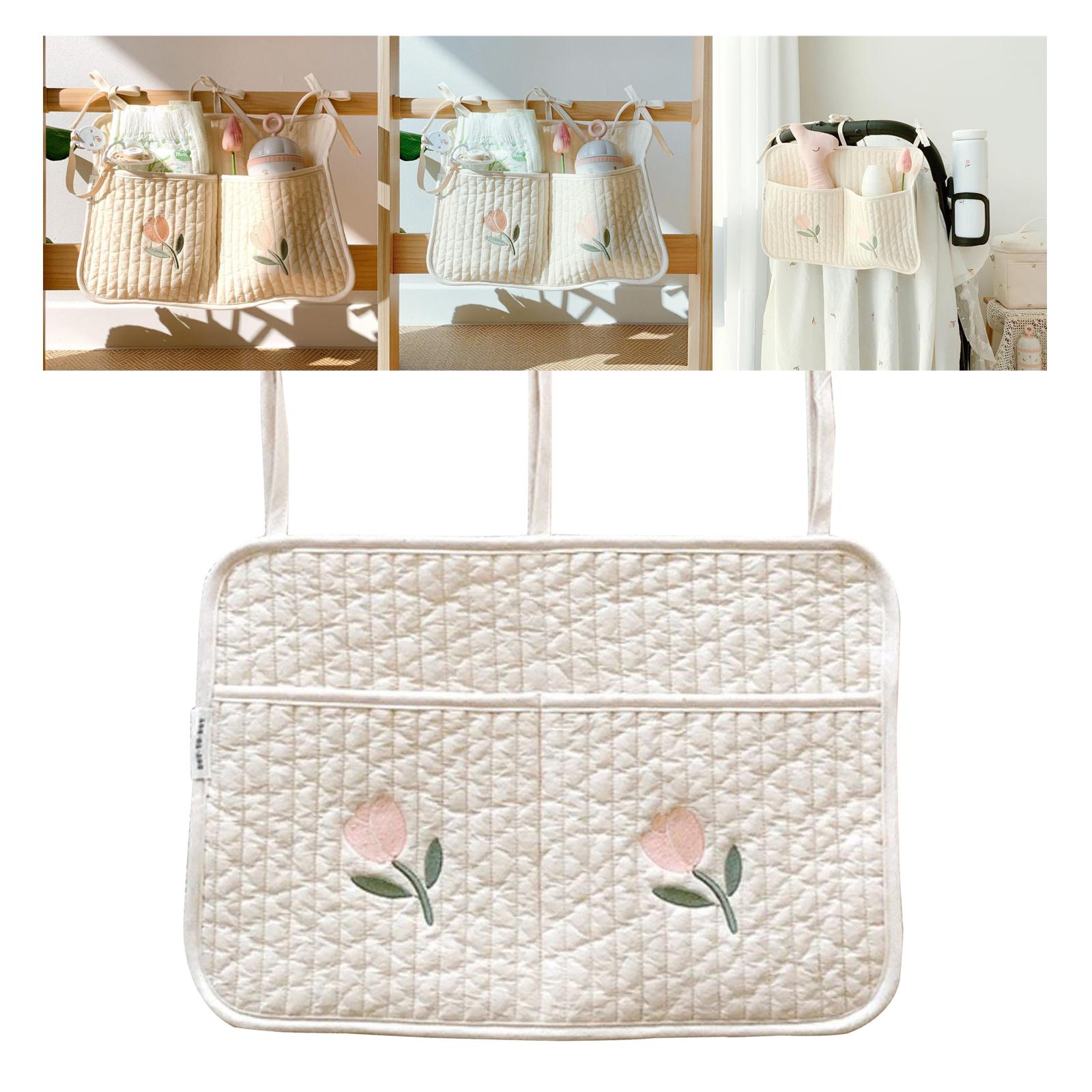 Baby Diaper Bag Put Up Storage Pouches for Bed Storage Bibs Put UP Diaper Tulip Large