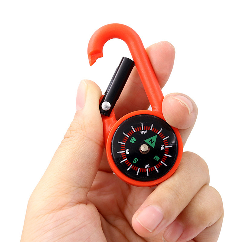 Description Picture 6 of itemMini Compass With Hook 2-in-1 Multifunctional Hiking ABS Carabiner Sensitive Guide Outdoor Mountaineering Key Ring Camping Tool