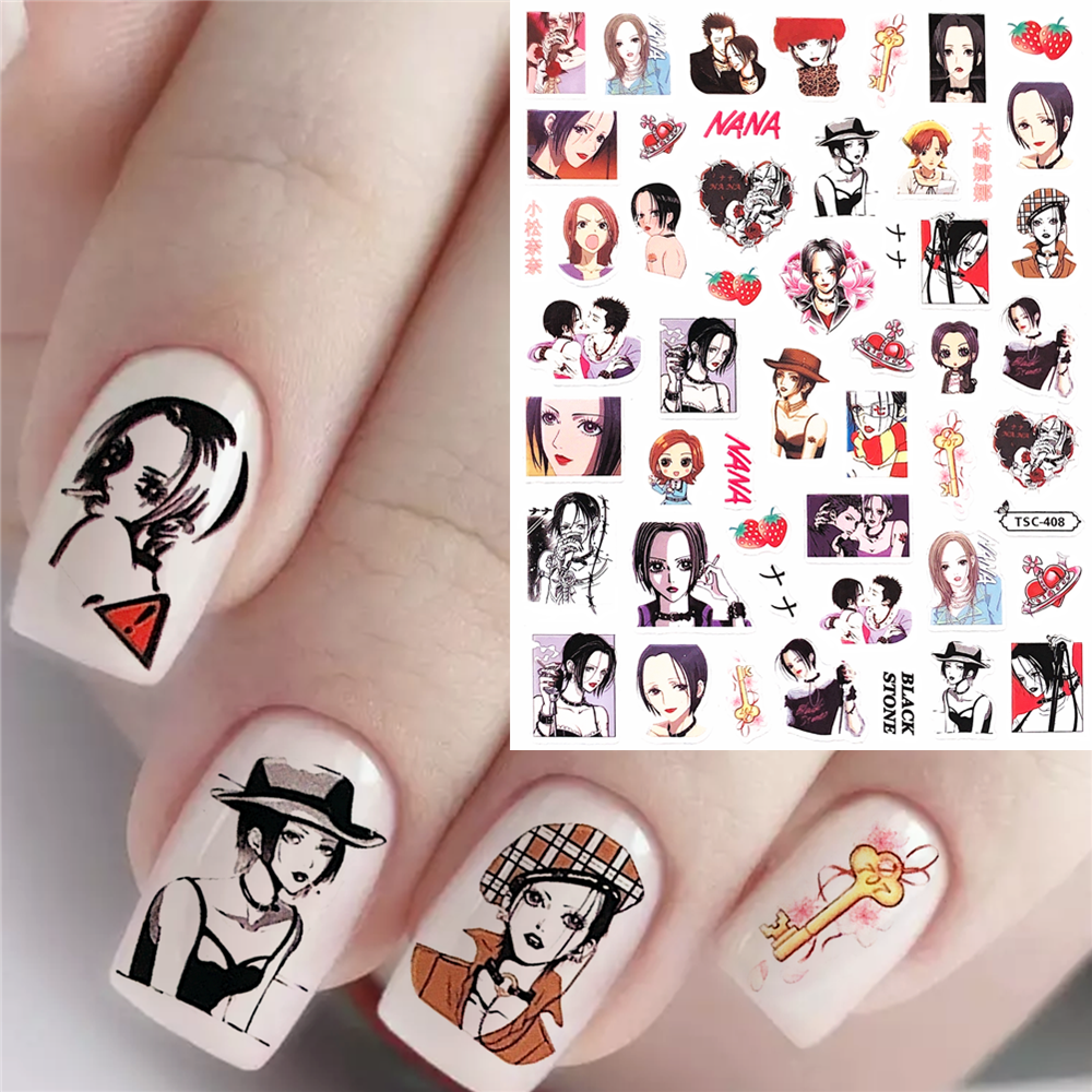 Best of TSC-408 TSC-438 TSC-303 Cartoon Comics NANA Cat Eye Girl 3D Back Glue Nail Sticker Nail Decoration Nail Art Nail Ornament Reviews & Tips