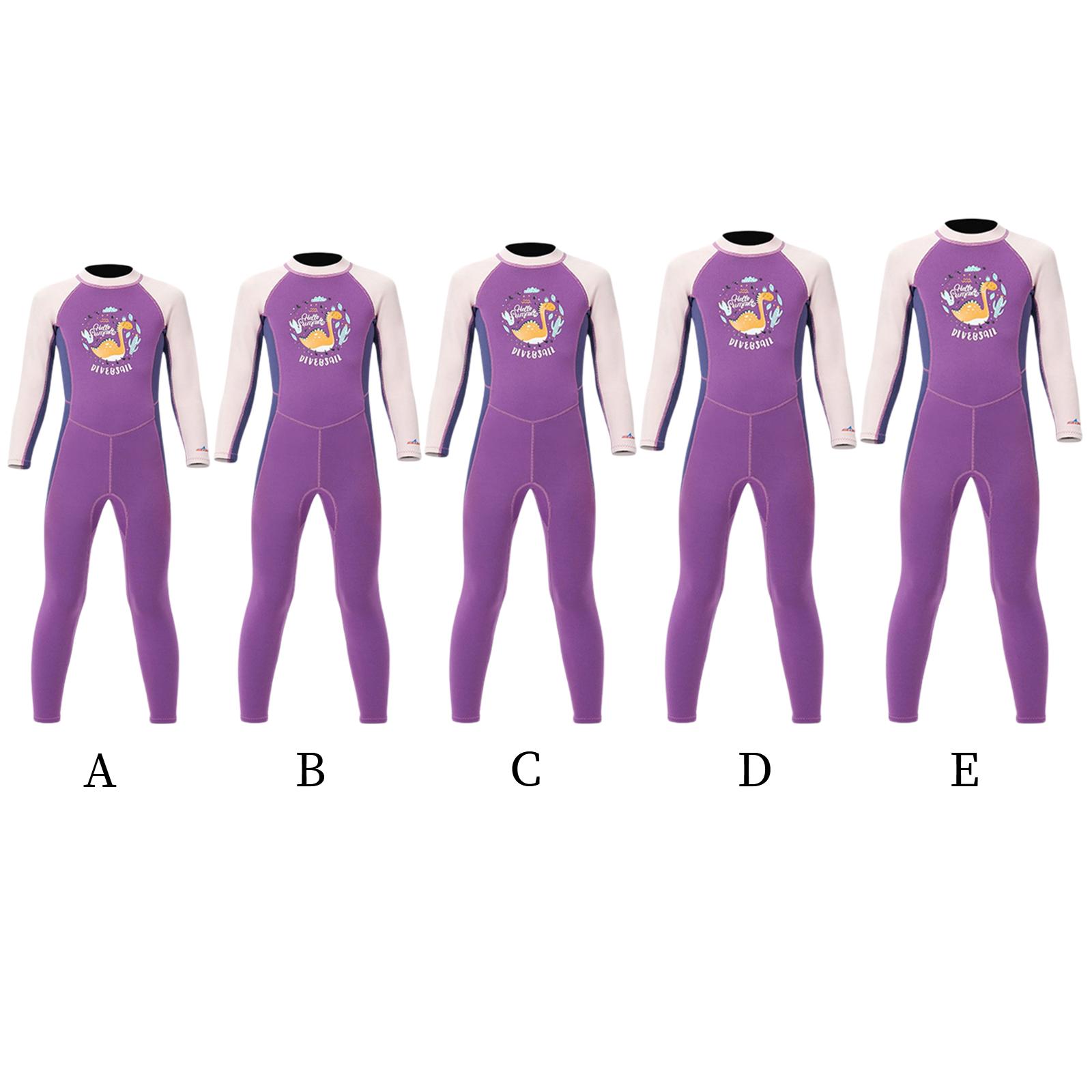 Kids 2.5mm Wetsuit Warm Full Length Keep Warm UV Protection Kayak Back Zip Diving suits for Boys Girls Scuba Sports Toddlers