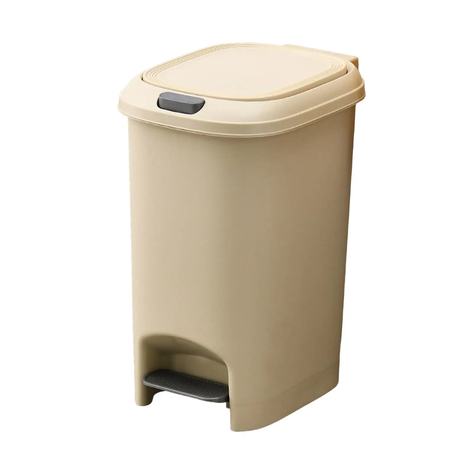 Step Trash Can Light Close Lid Rectangle 8L Removable Inner Bucket Household Dustbin for Hotel Livingroom Home Office Bathroom