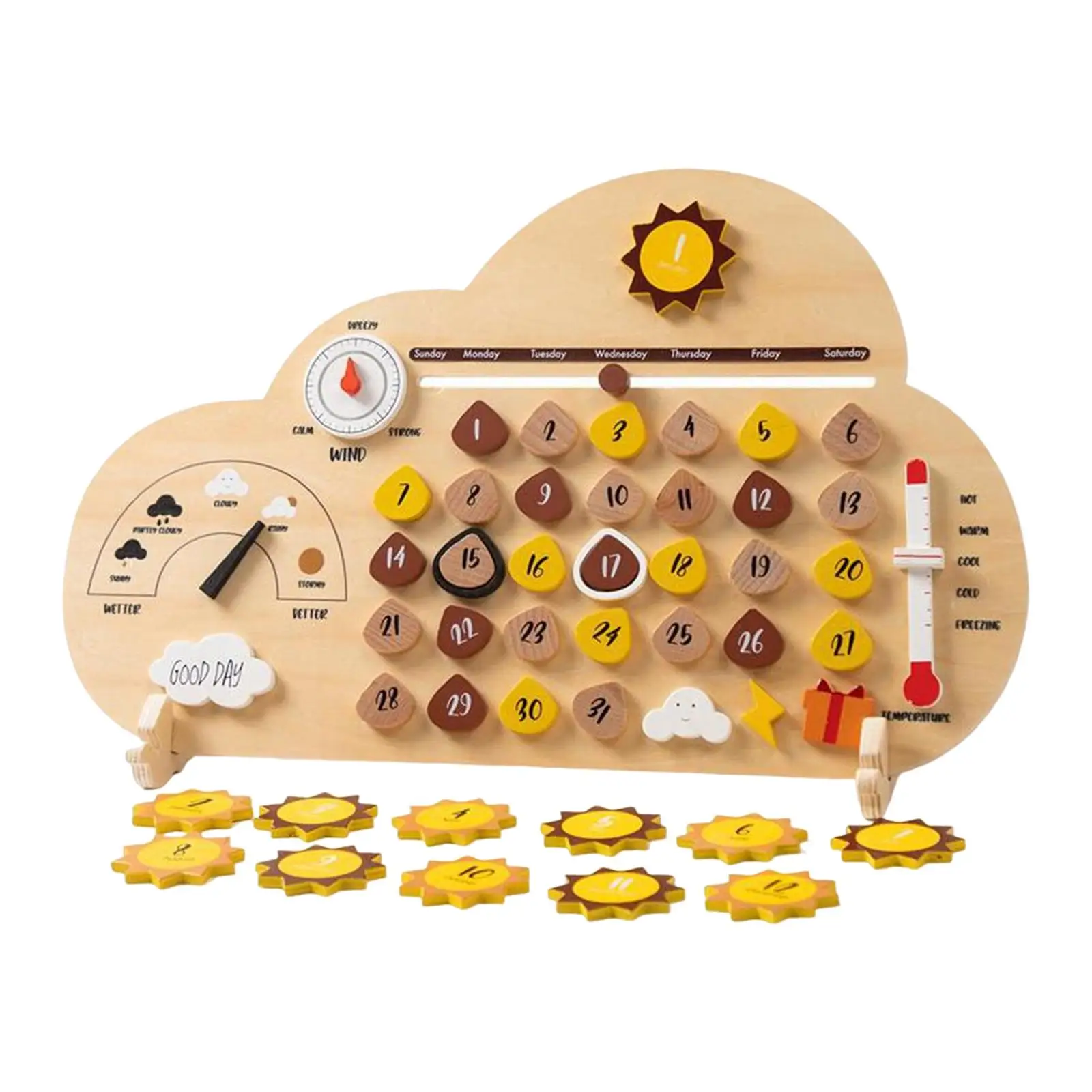 Wooden Sensory Board Preschool Travel Toy for Boys Girls Toddlers Birthday Gifts