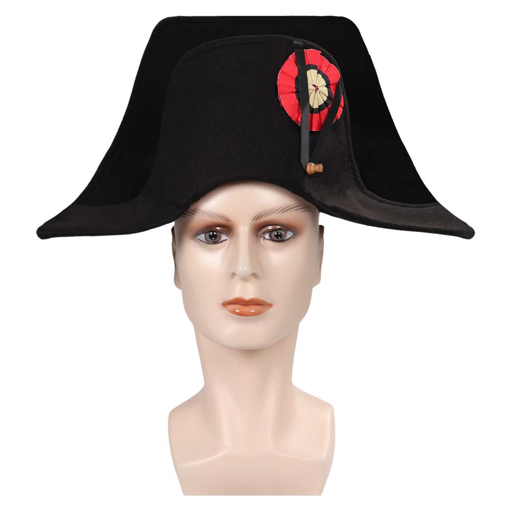 Napoleon Hüte Cosplay Admiral Bicorn Hut Französisch Kapitän Kappe Halloween Karneval Kostüm Zubehör Prop Geschenke Für Erwachsene Männer – Detail 1