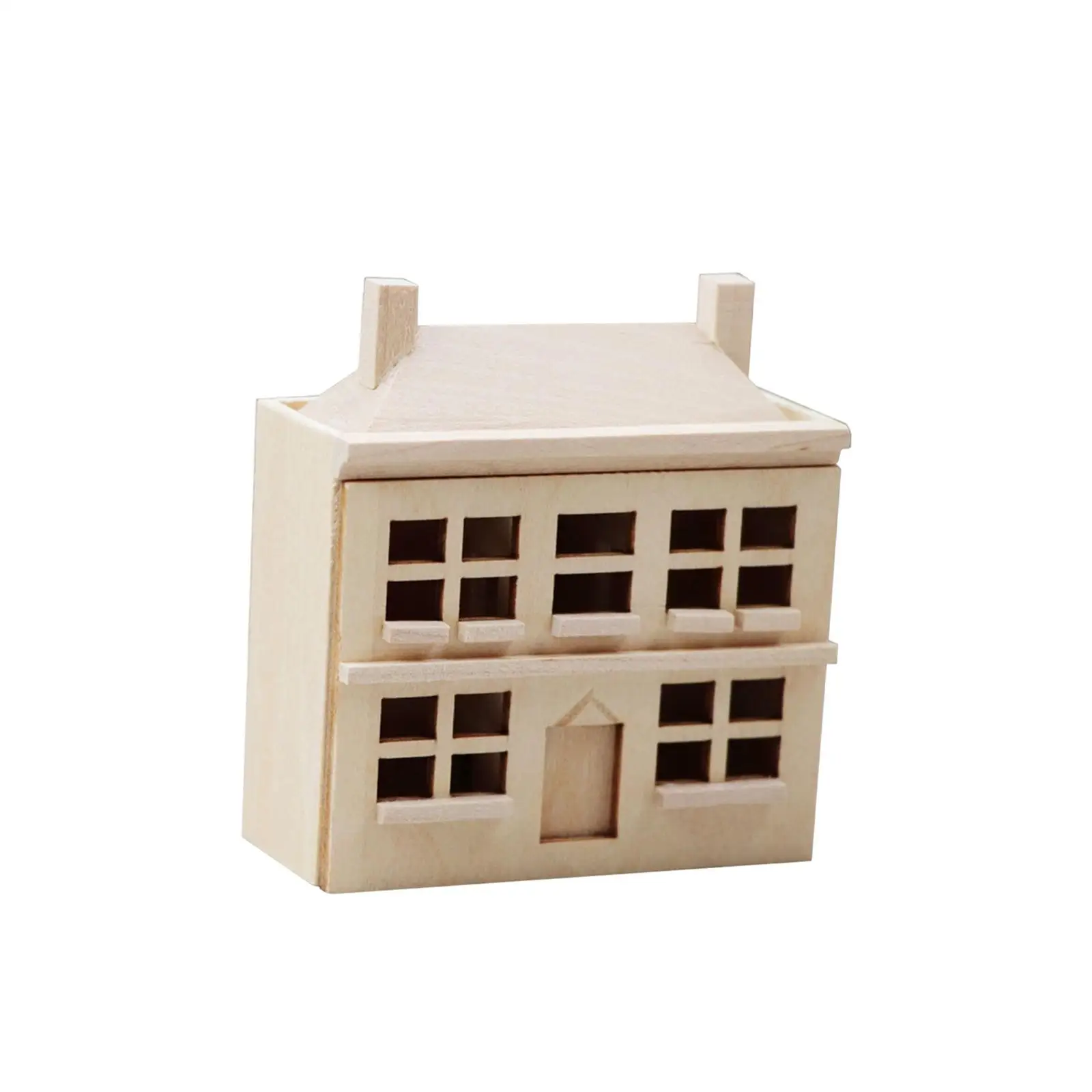 1:12 Dollhouse Villa House Handmade Model Miniature for Ornament