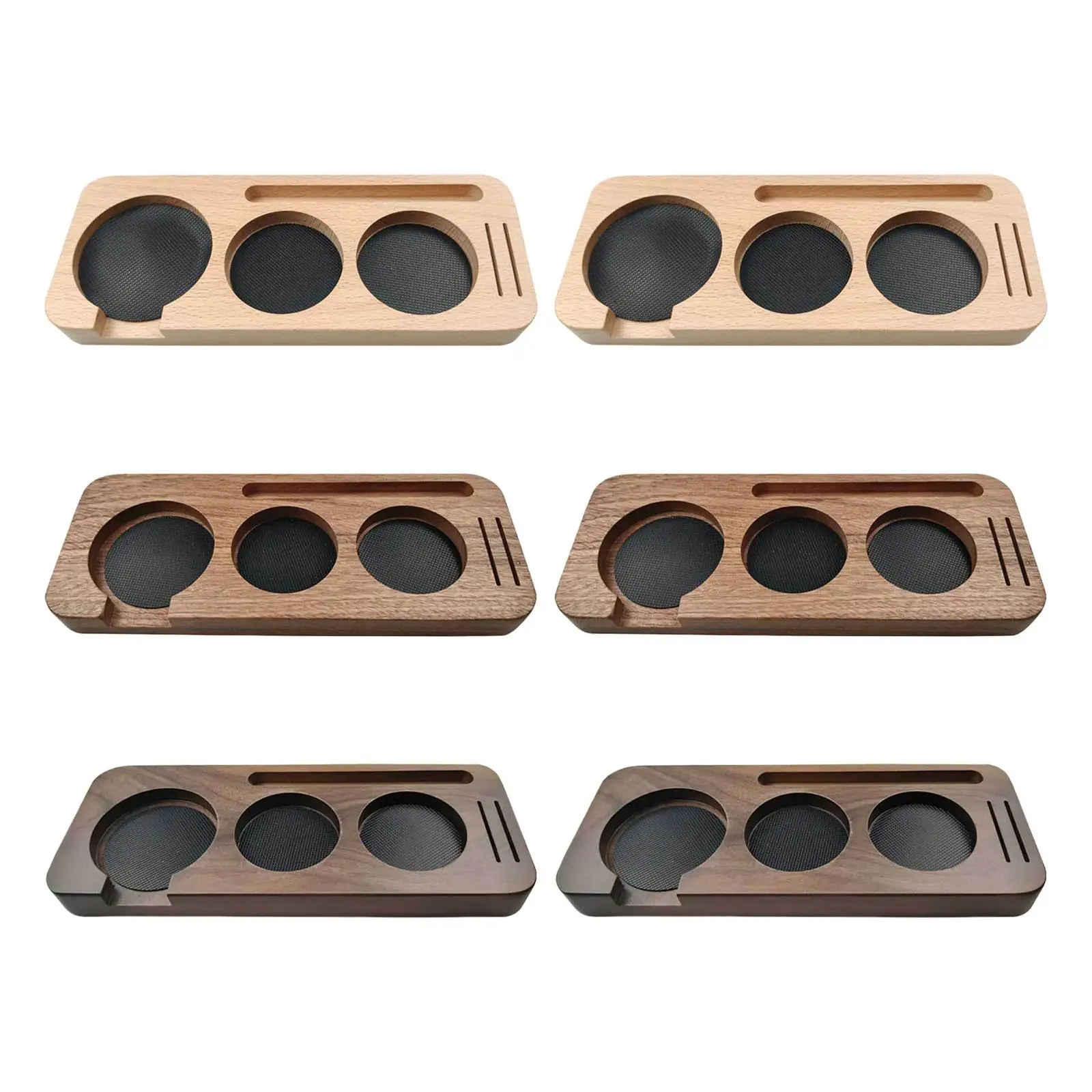 Coffee Tamper Holder Station Storage Wooden Coffee Portafilter Holder for Coffee Maker Supplies Kitchen Restaurant Barista