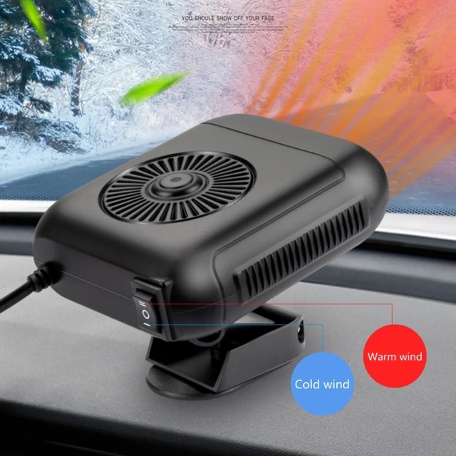 Ventilateur de chauffage de voiture portable anti-buée, dégivreur de  pare-brise, réchauffeur automatique, souffleur d'air, sèche-linge de  véhicule