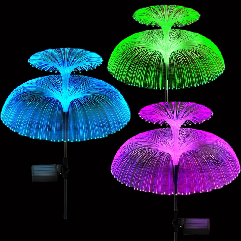 Changing Jellyfish Garden Decor Solar Lawn Lights Para Yard Pathway Solar Lamp