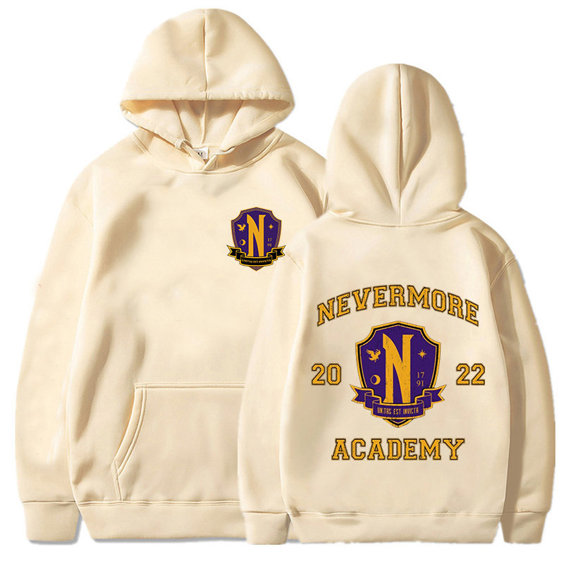 nevermore academy hoodies feminino com padrão pullovers inverno kawaii roupas bonito mulher moda hoodie addams