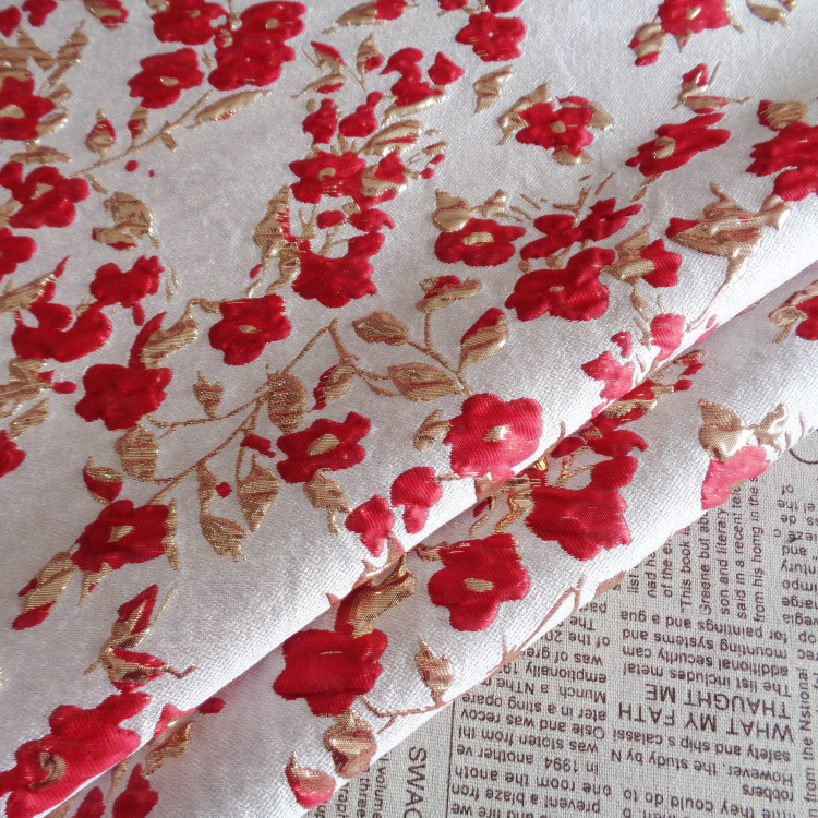 Blumen Satin Blase Blume Kleidung Jacquard Stoff Damast Polyester Material Nähen Kleider koffer Tasche Innendekoration Stoff – Detail 13