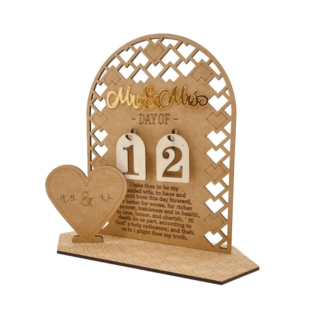 1Set Wedding Countdown Calendar Holiday Garden Yard Decoration Crafts -  AliExpress
