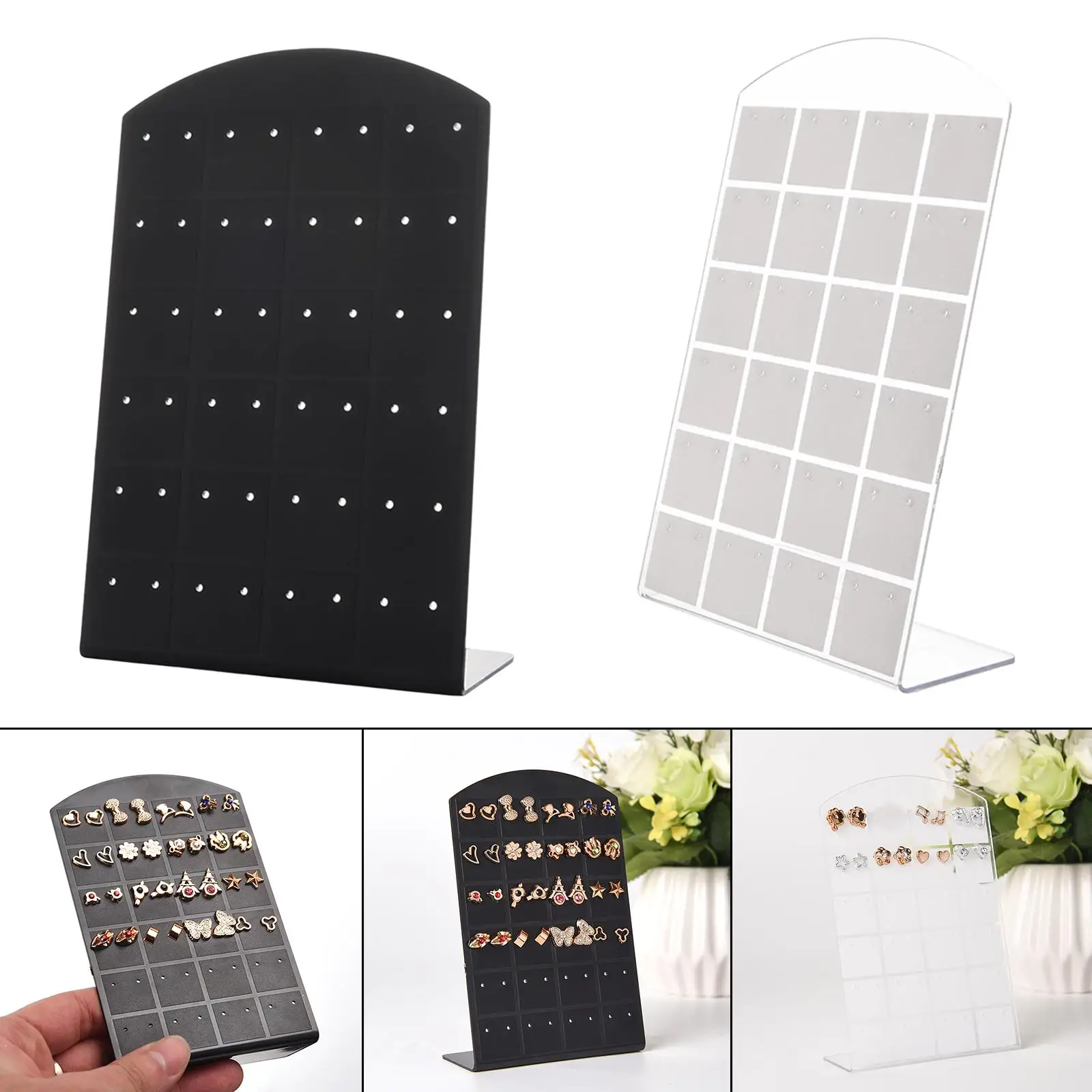 Earring Holder Stand, Portable Jewelry Rack Display Earring Storage Board for Personal