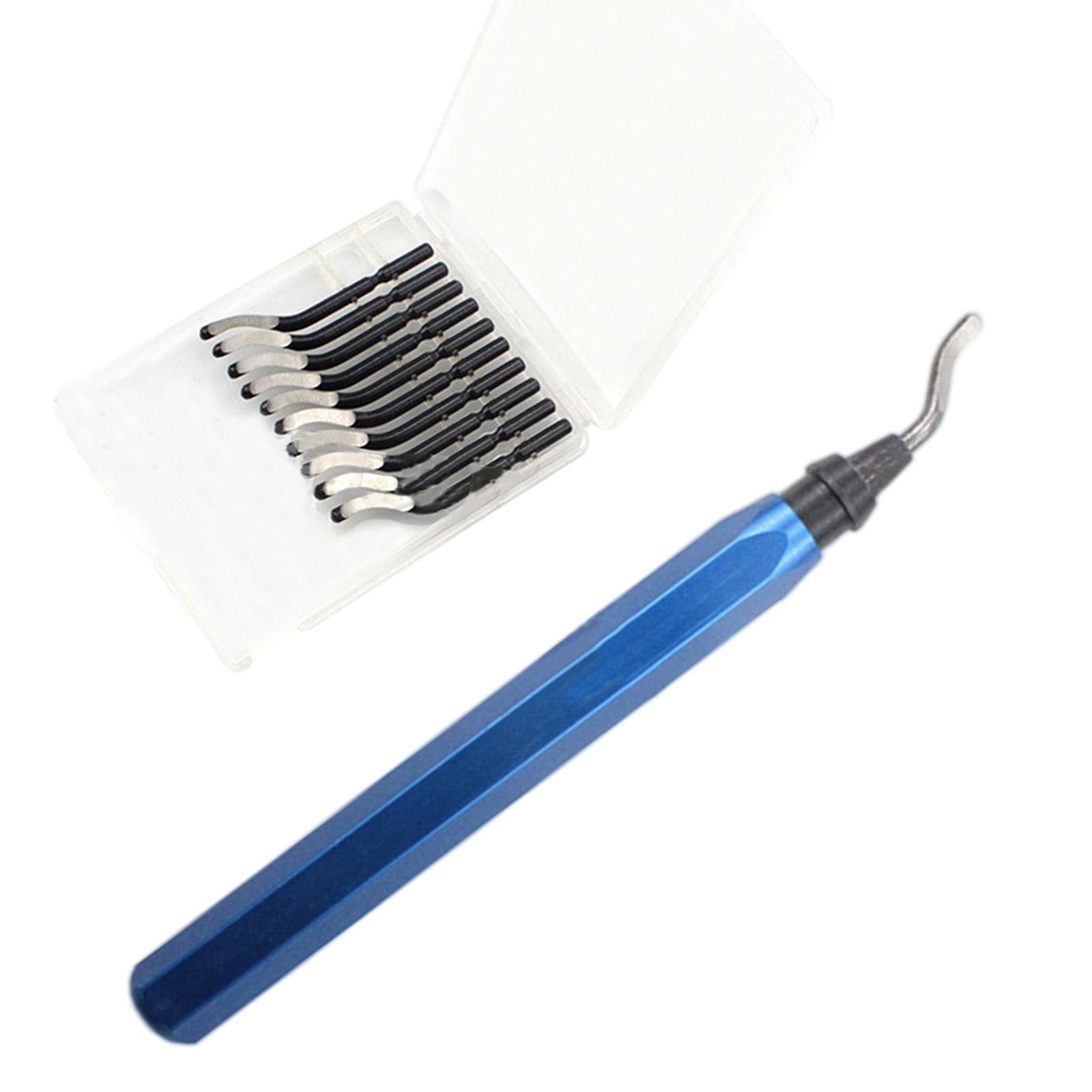 Metal Deburring Tool Kit Rotary Blade with Router Bit Burr Trimming Scrapers for Wood Brass Resin Art Metal Work Copper