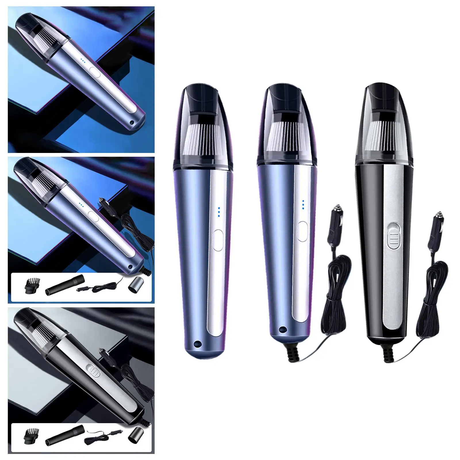 Handheld Cars Vacuum Cleaner 6000PA and Wet Use Removable Portable Cyclone Suction for , Seats ,Chairs ,Household Supplies