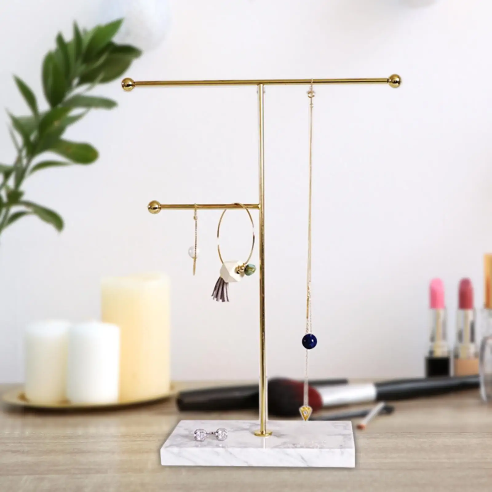 Hanging Jewelry Shelf Minimalist Multipurpose Stand for Show Handbag Necklace Women