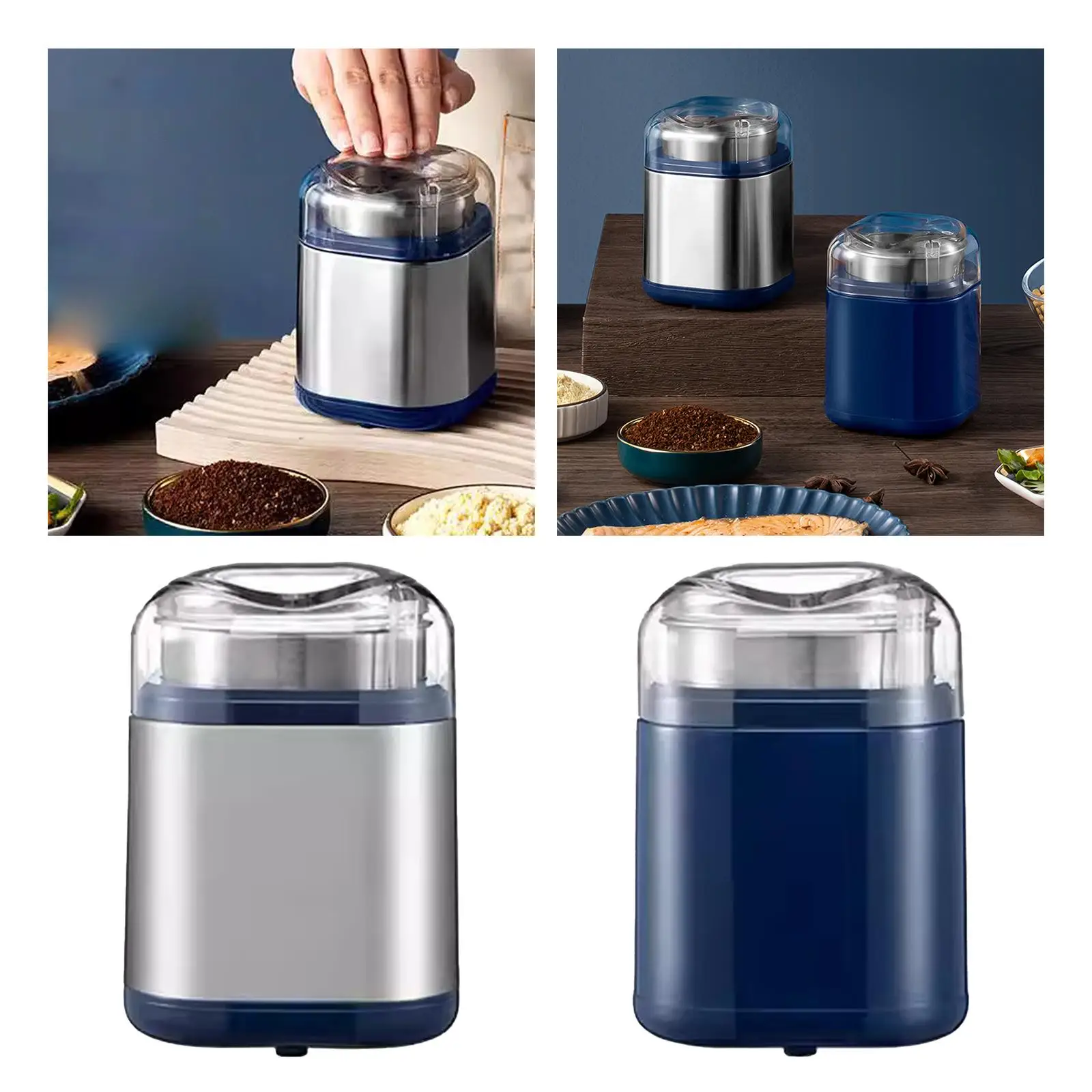 Electric Spice and Coffee Grinder Dried Spices Multifunction Fast Speed Blade Food Processer for Coffee Beans Grains Nuts Spices